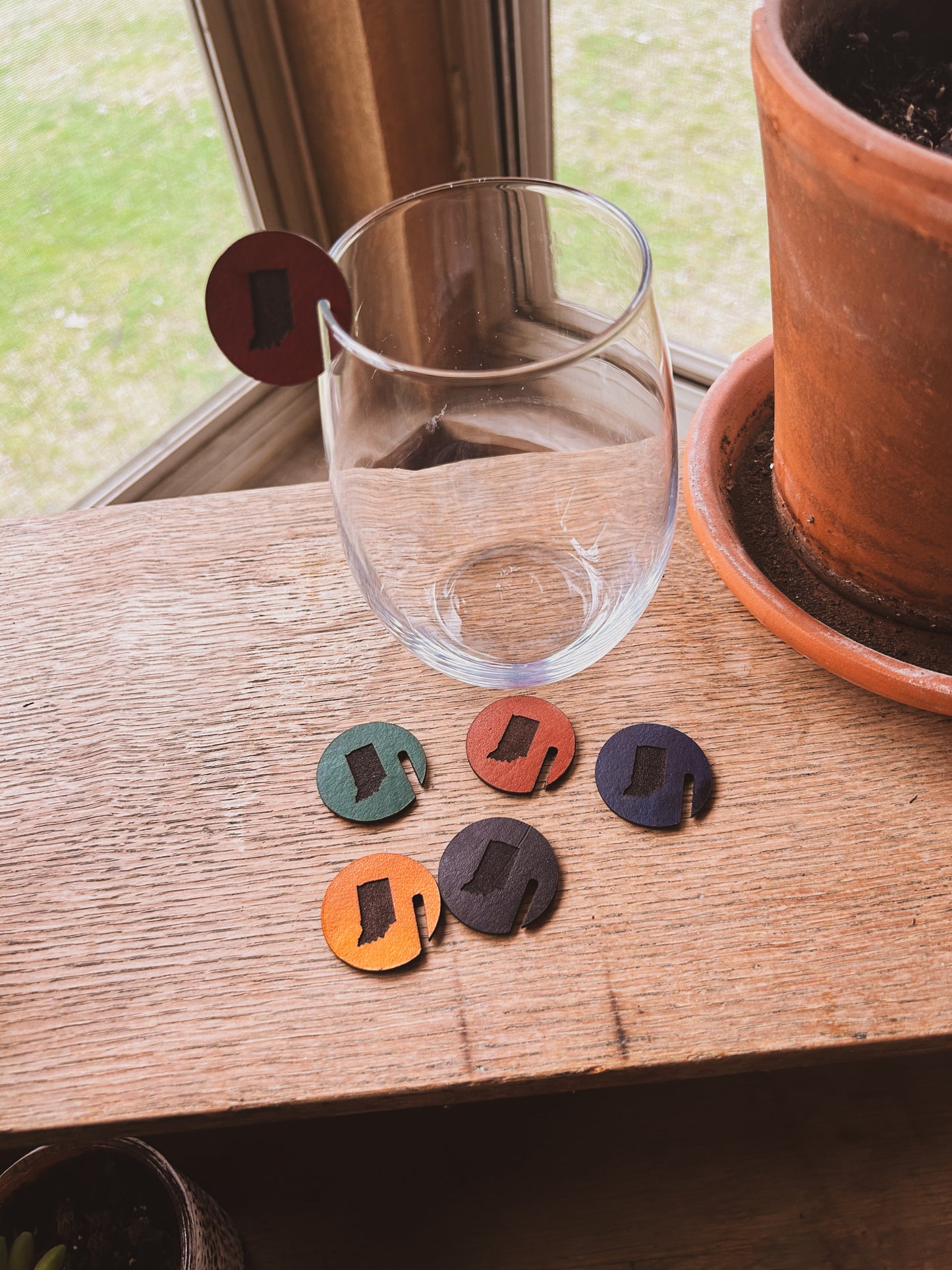 Indiana Wine Charms - Stemless Glassware