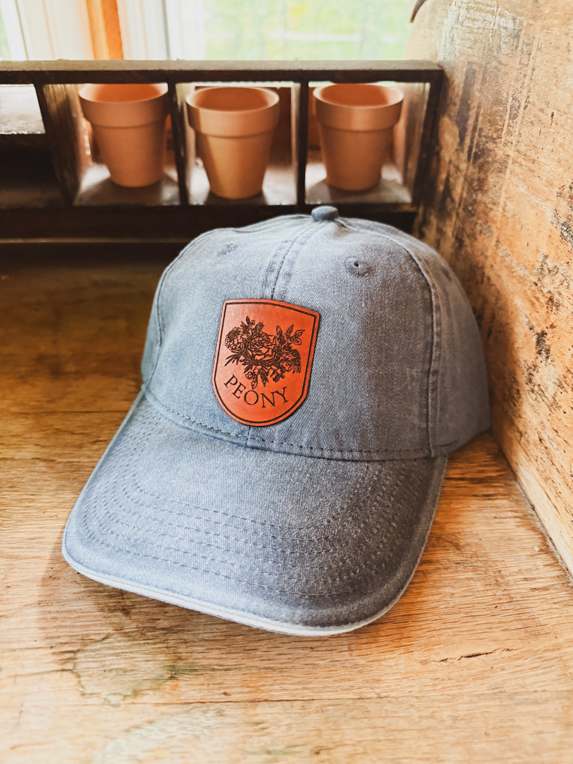 Custom Logo Patch on Denim Hat