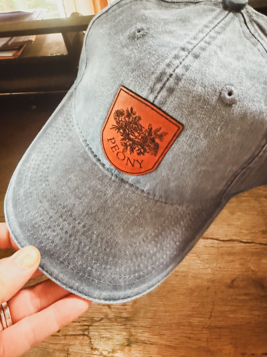 Custom Logo Patch on Denim Hat