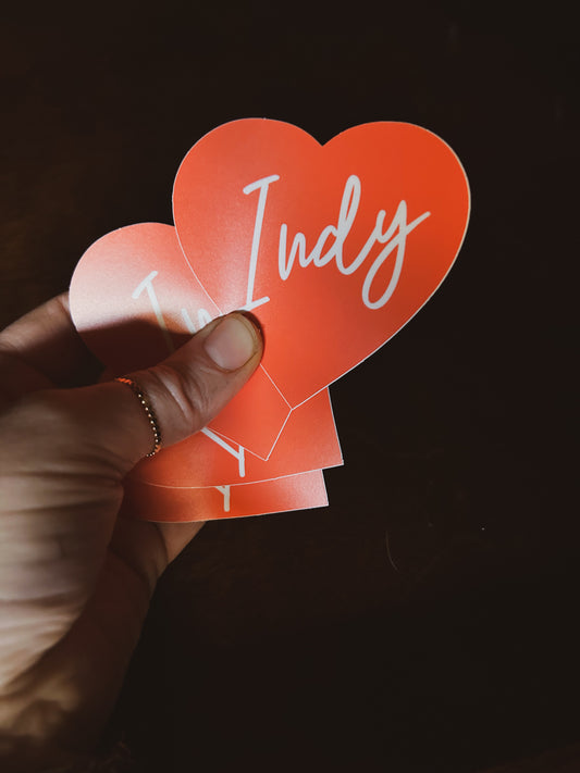 Love Indy Sticker