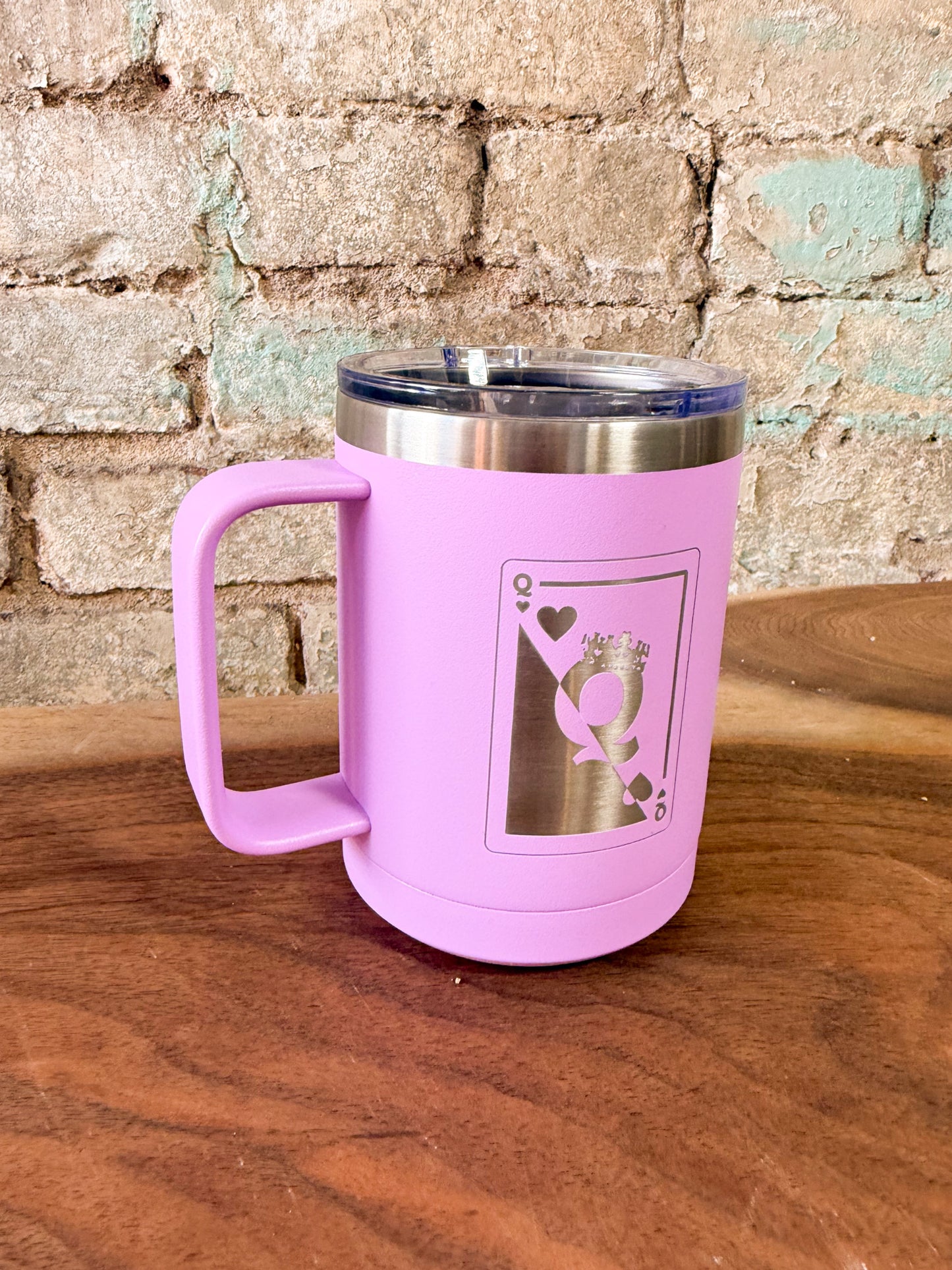 Queen of Hearts Engraved Mug