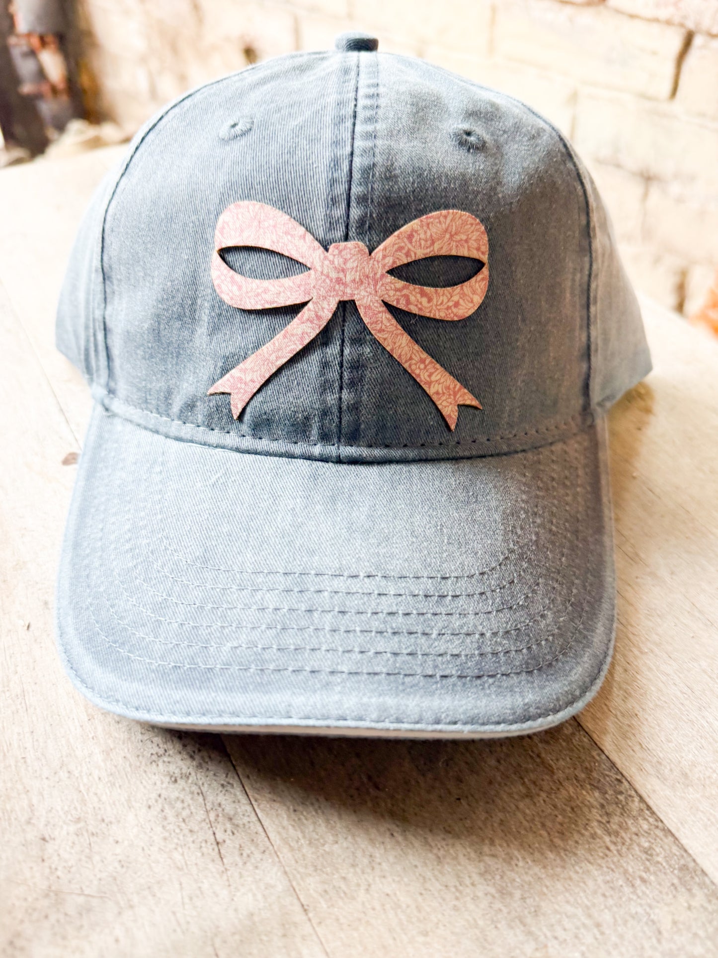 Fabric Bow Patch Hat