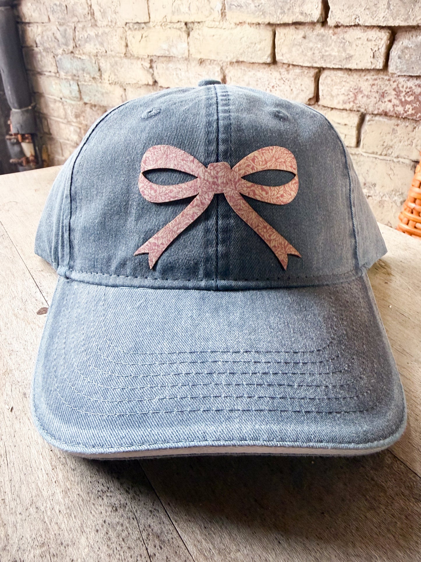 Fabric Bow Patch Hat