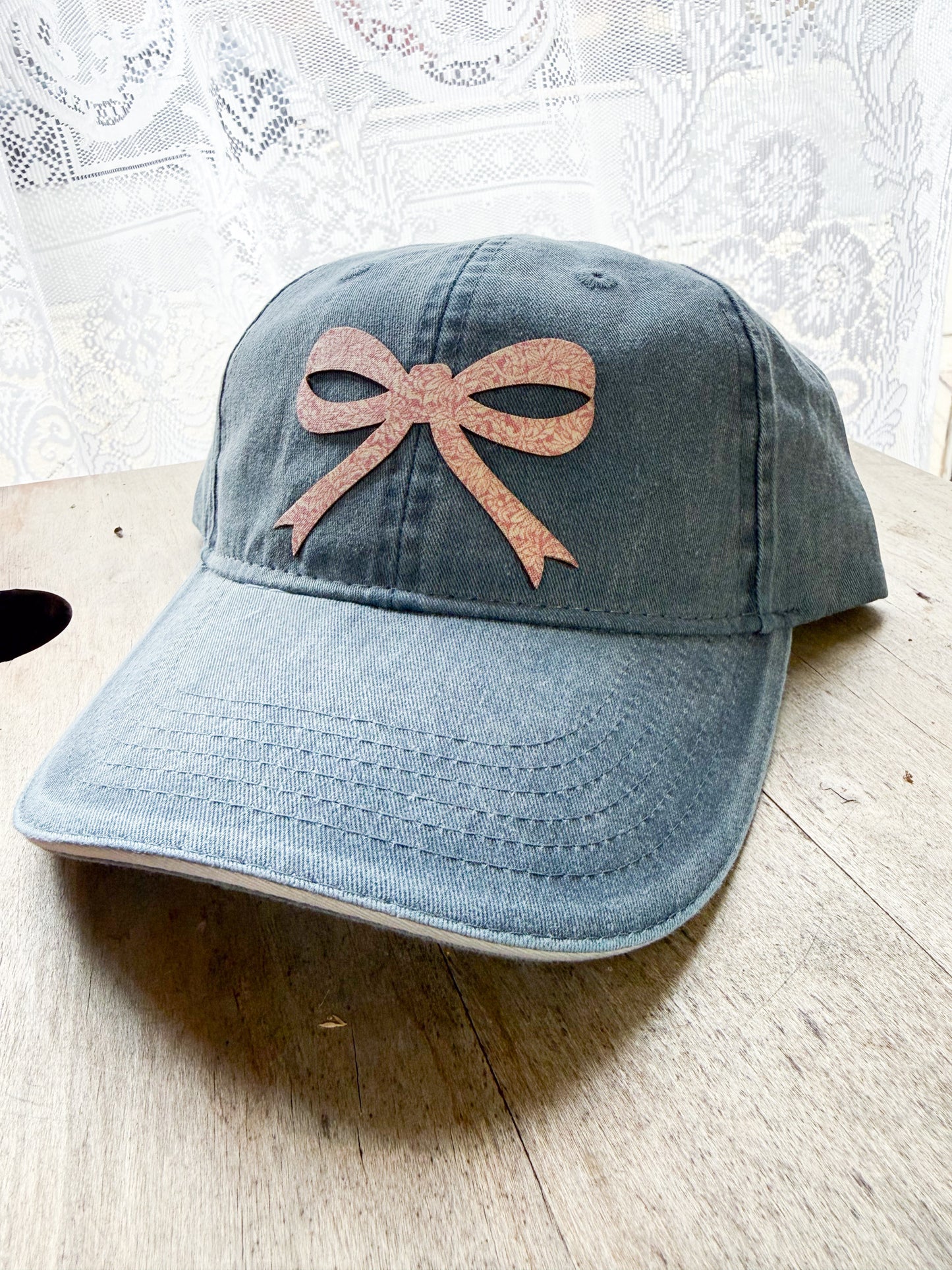 Fabric Bow Patch Hat