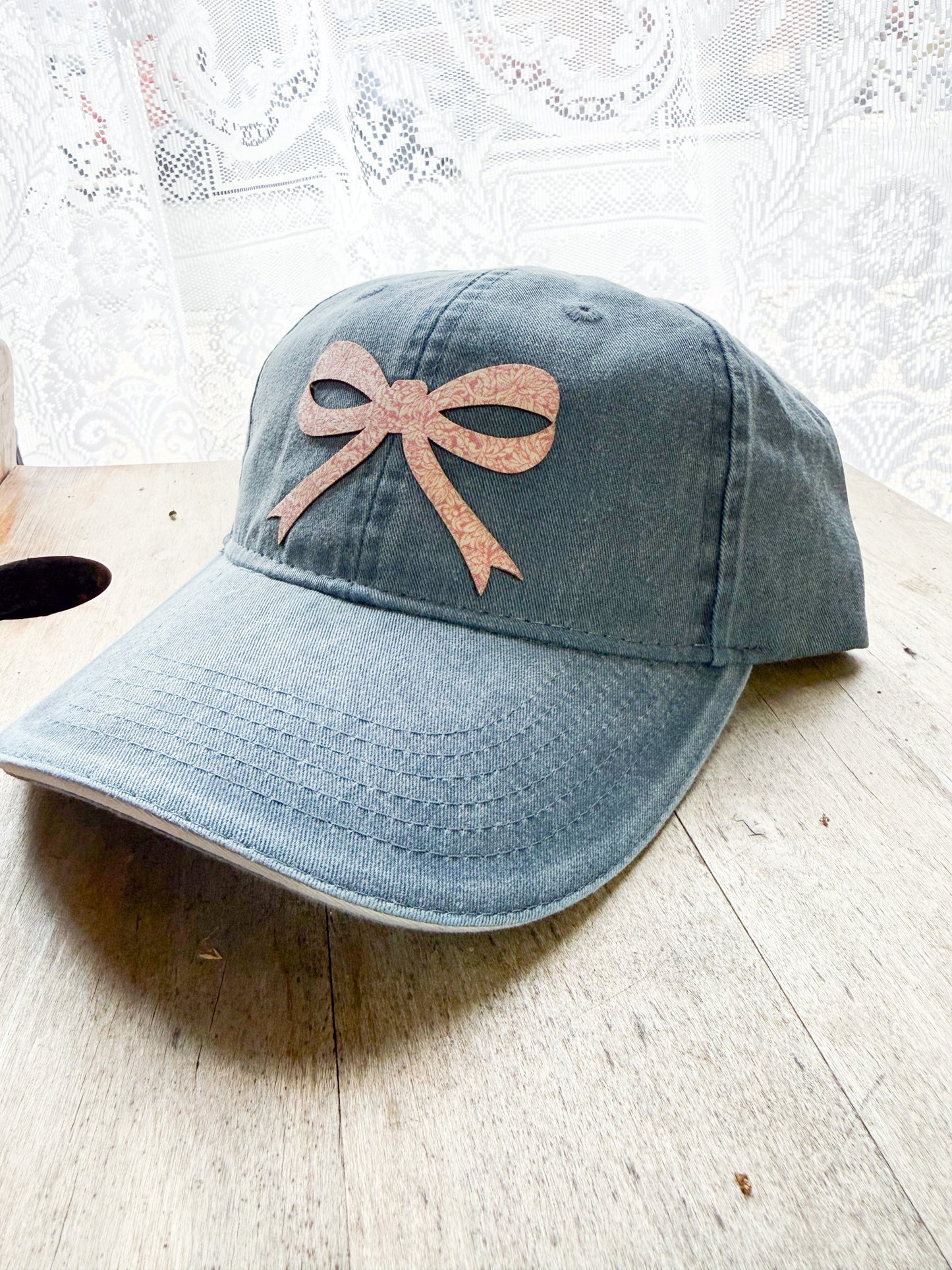 Fabric Bow Patch Hat