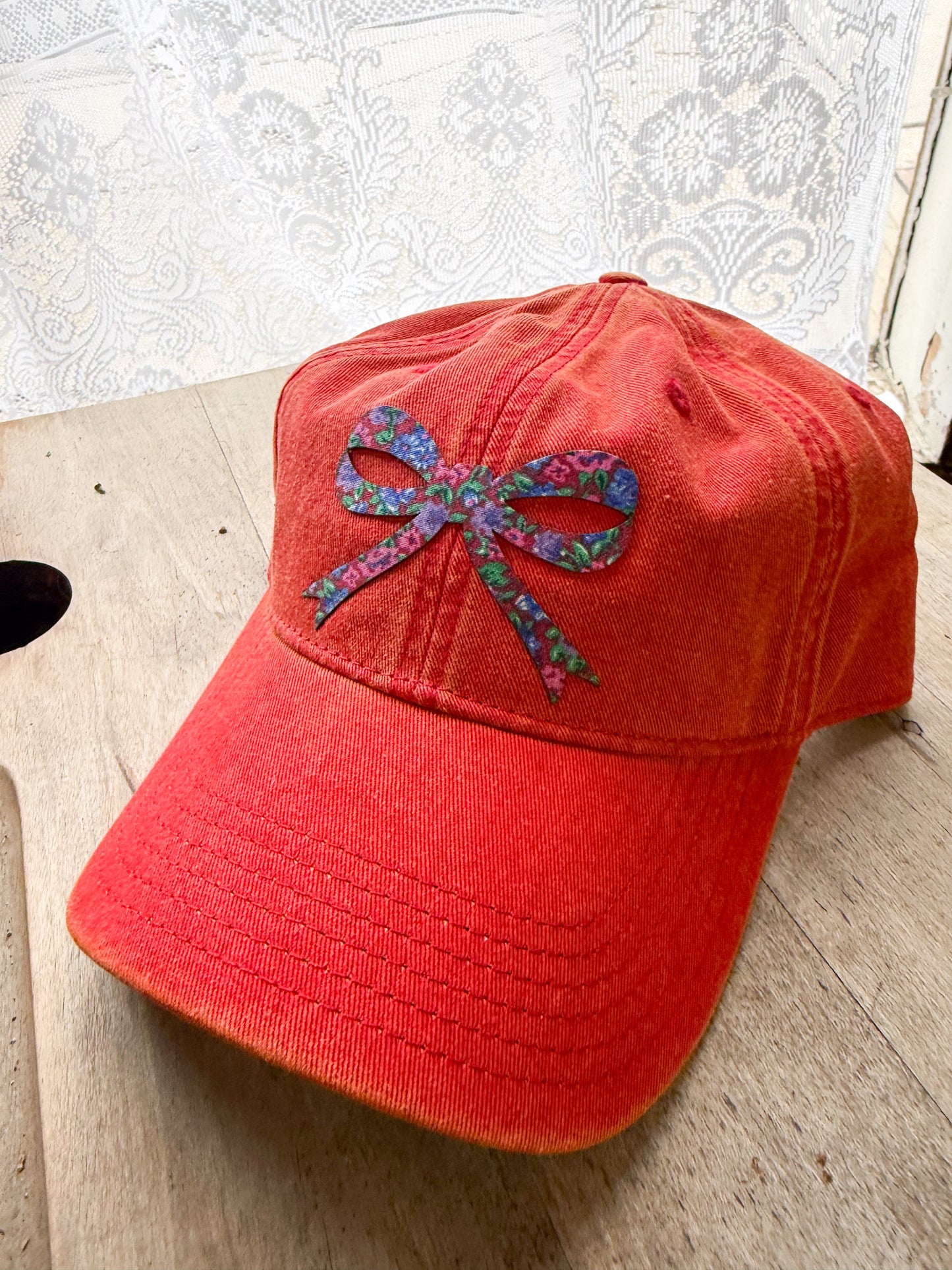 Fabric Bow Patch Hat