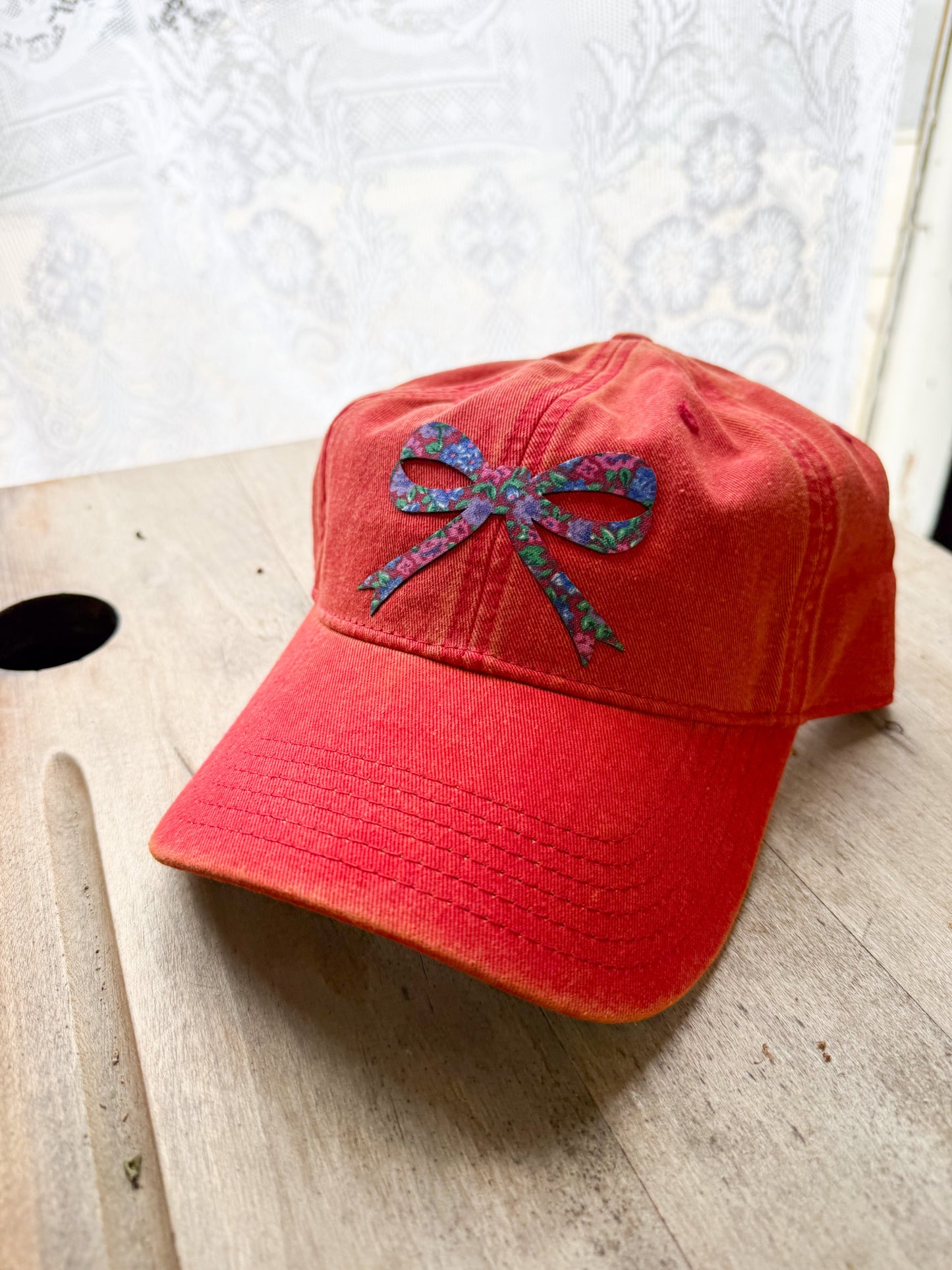 Fabric Bow Patch Hat