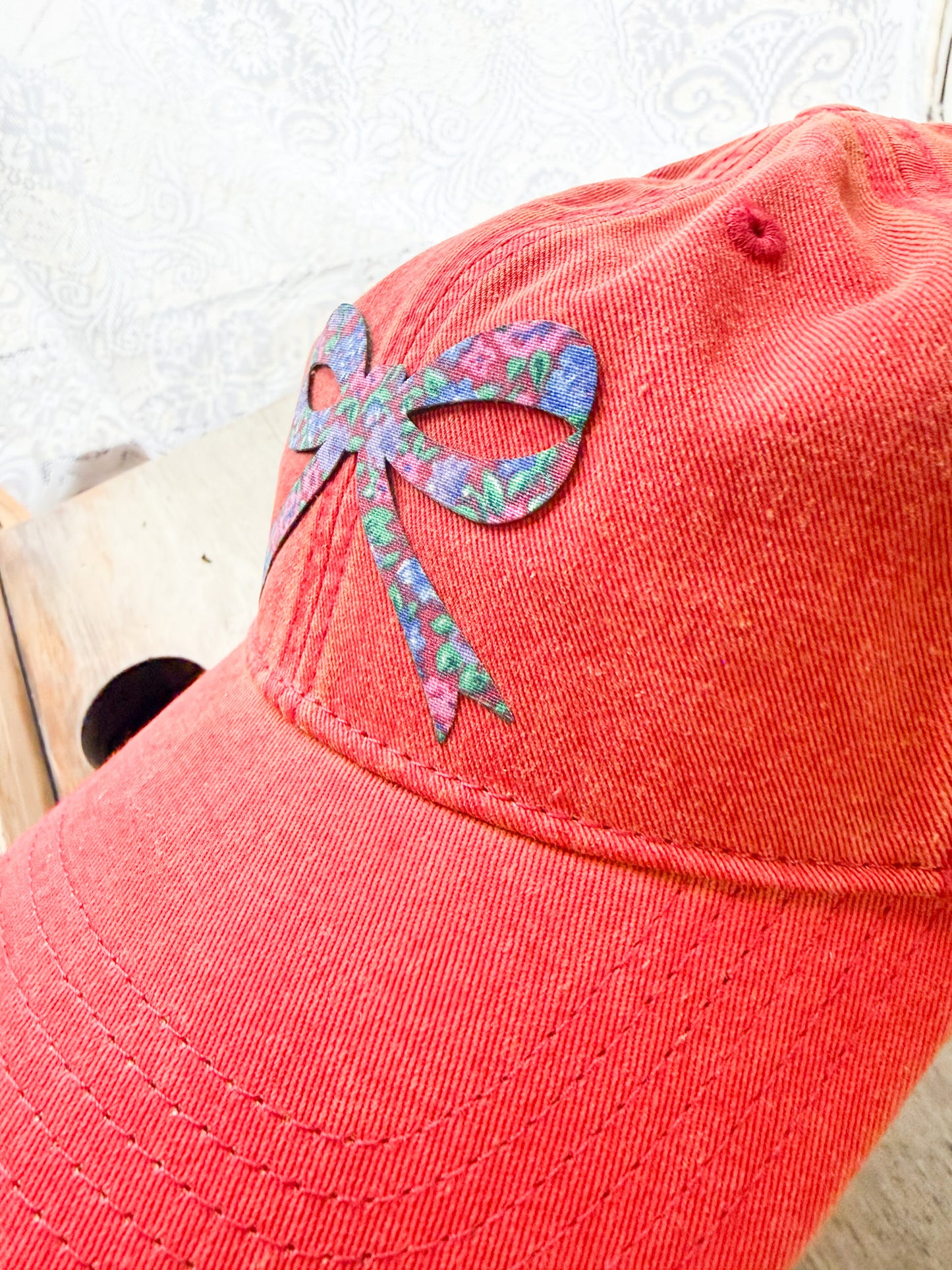 Fabric Bow Patch Hat