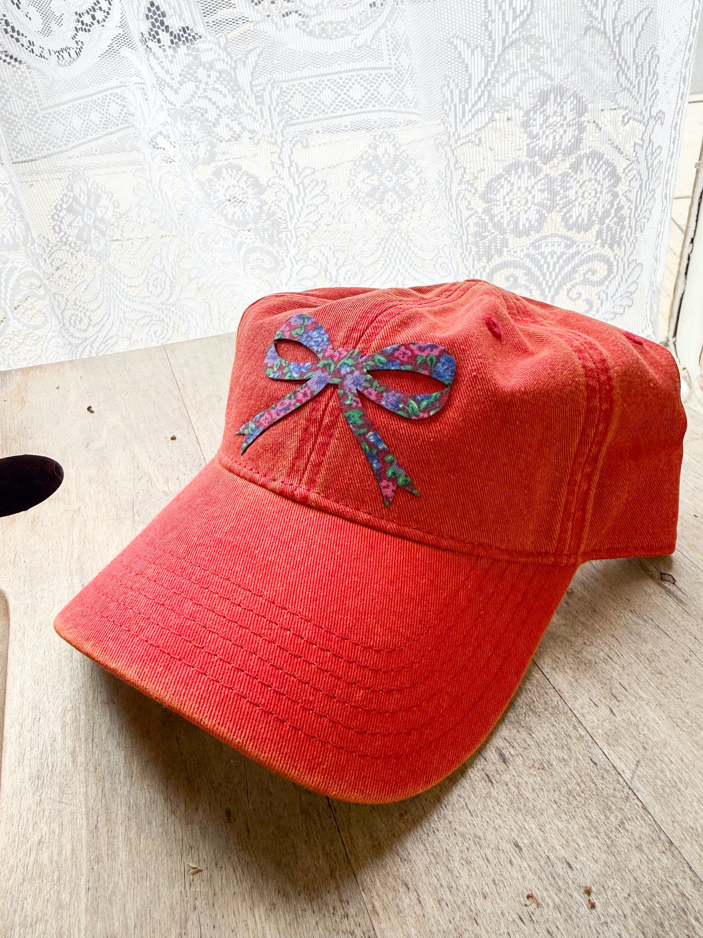 Fabric Bow Patch Hat