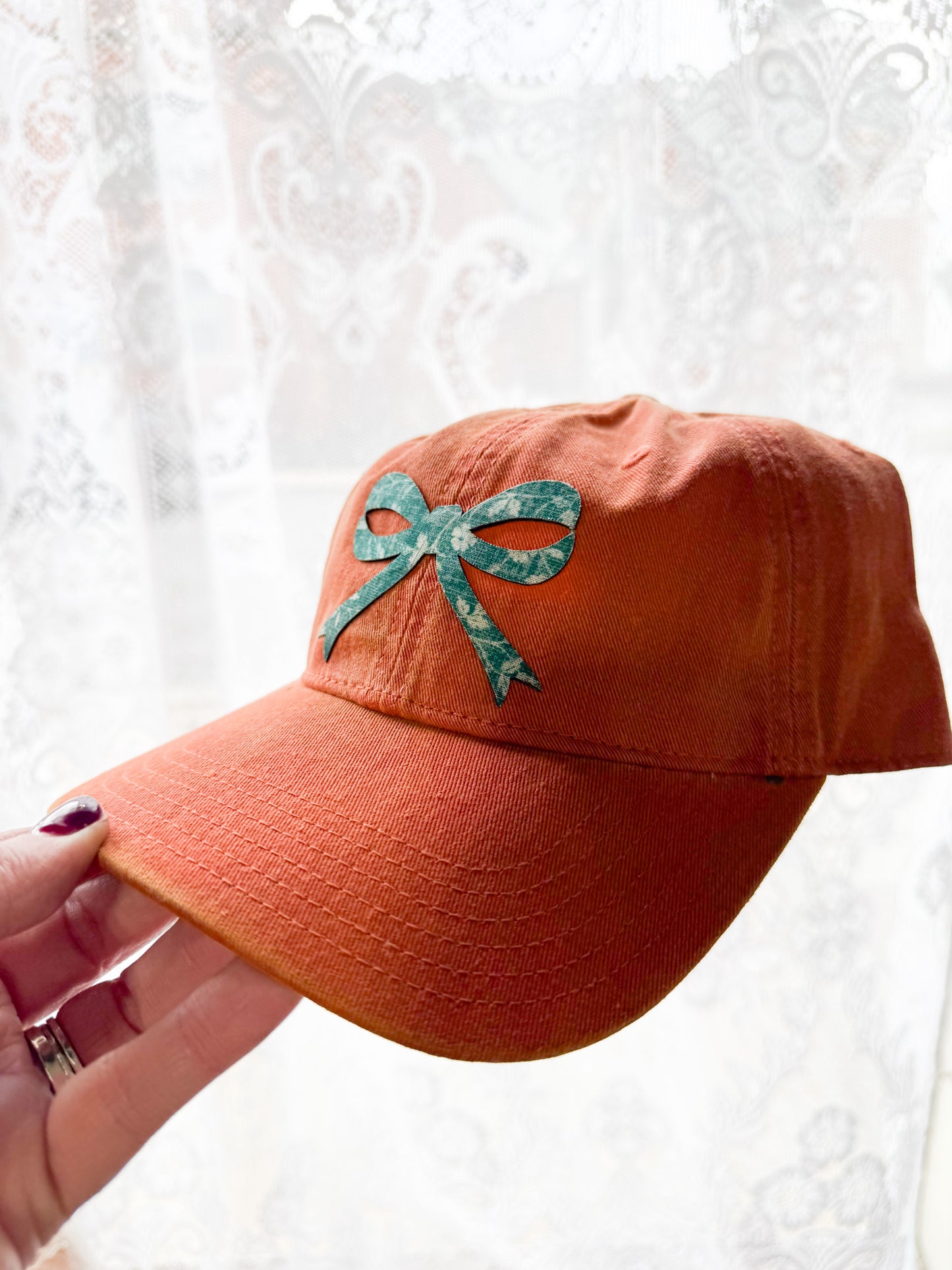 Fabric Bow Patch Hat