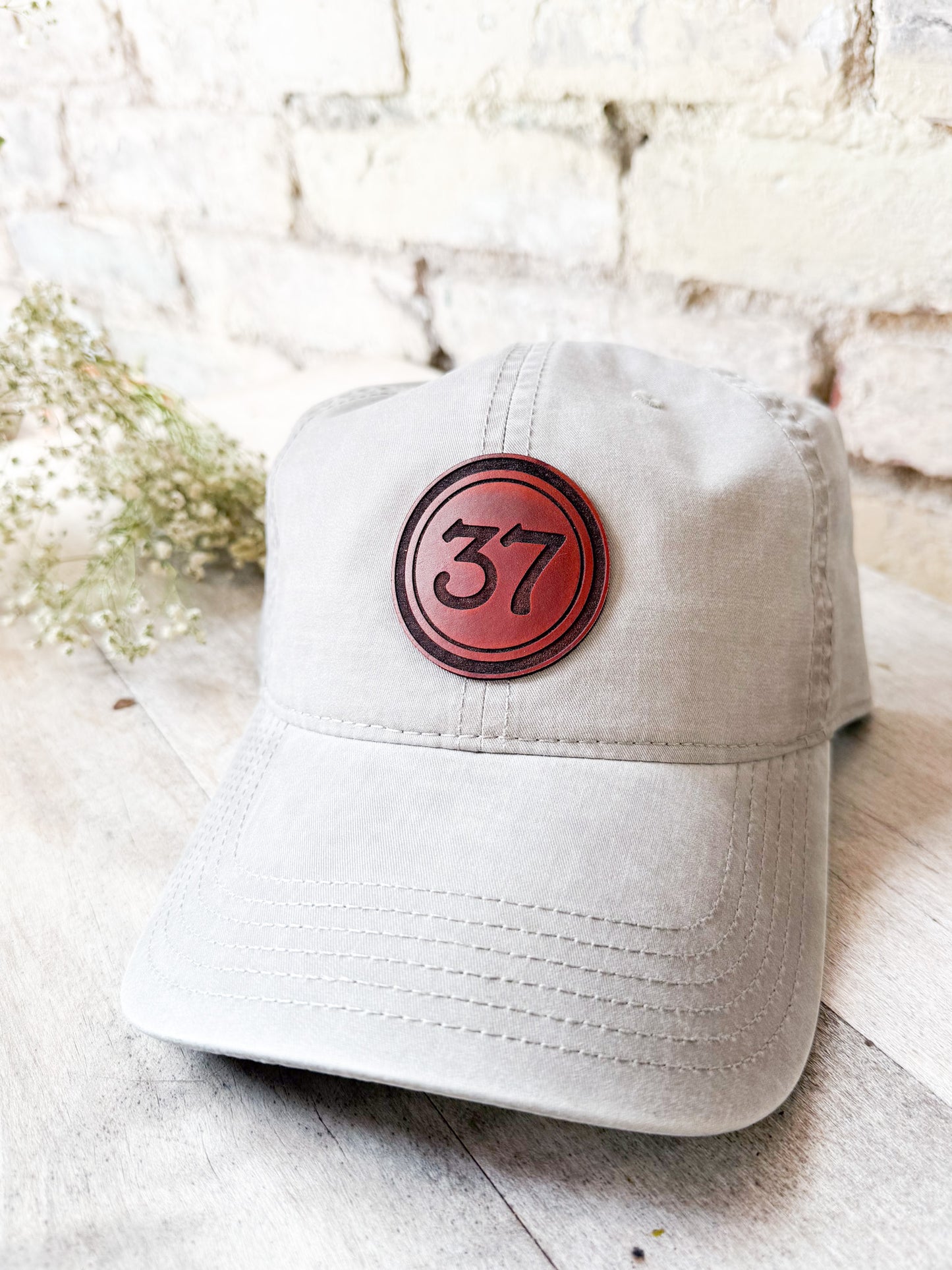 Custom Logo Leather Patch Hat on Legacy TTA Hat