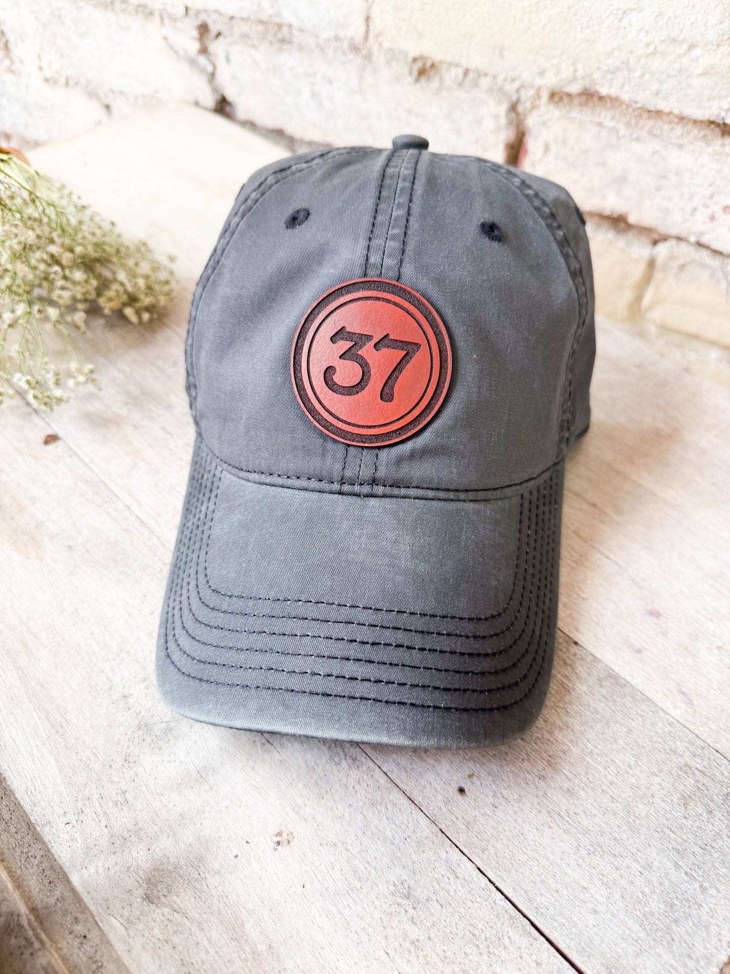 Custom Logo Leather Patch Hat on Legacy TTA Hat