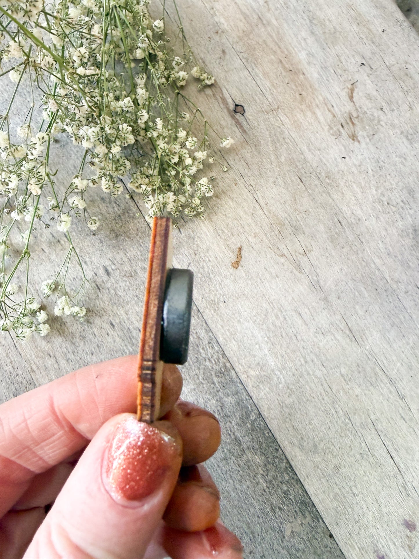 Business Logo or Custom Art Wooden Magnet