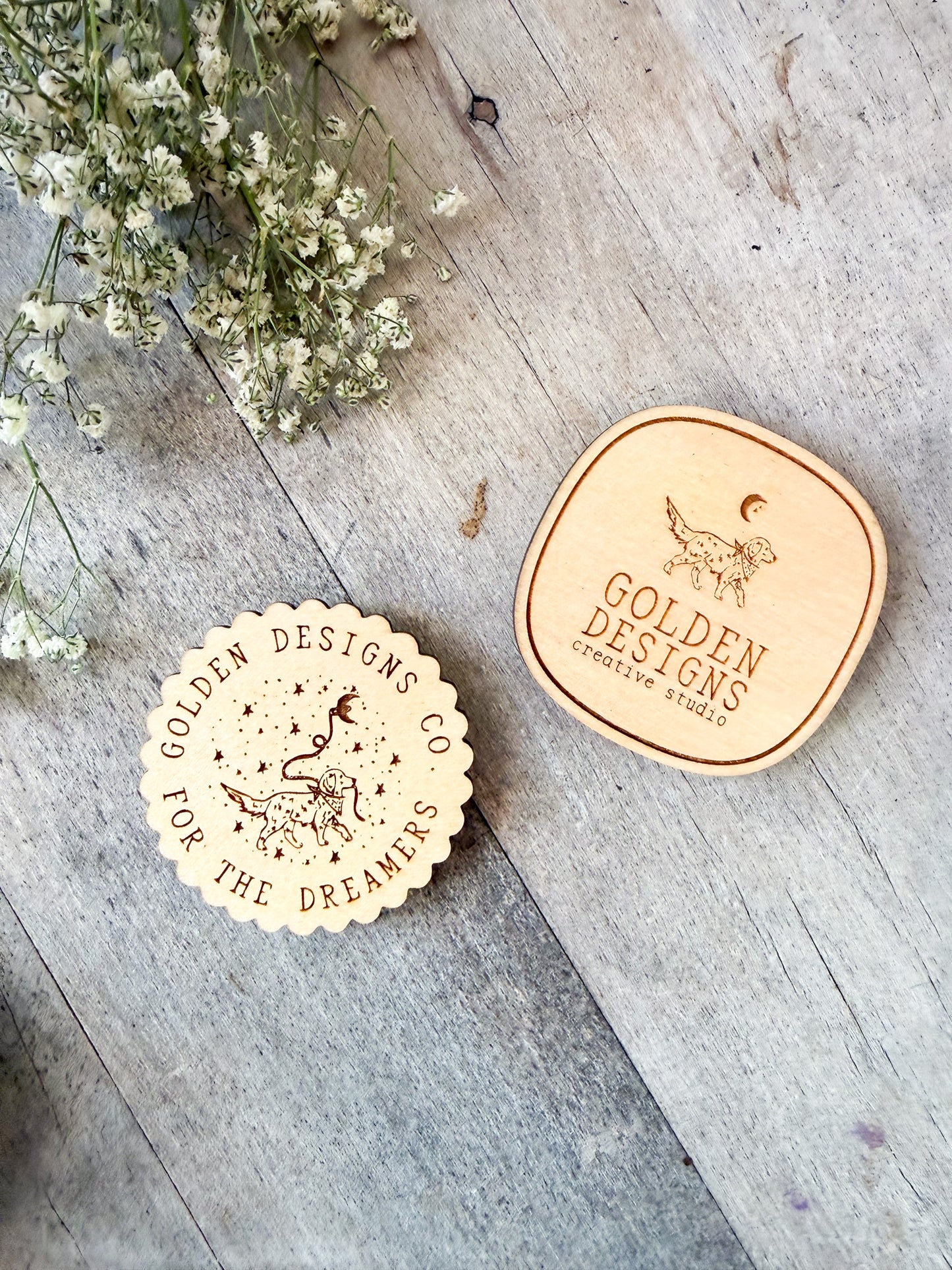 Business Logo or Custom Art Wooden Magnet