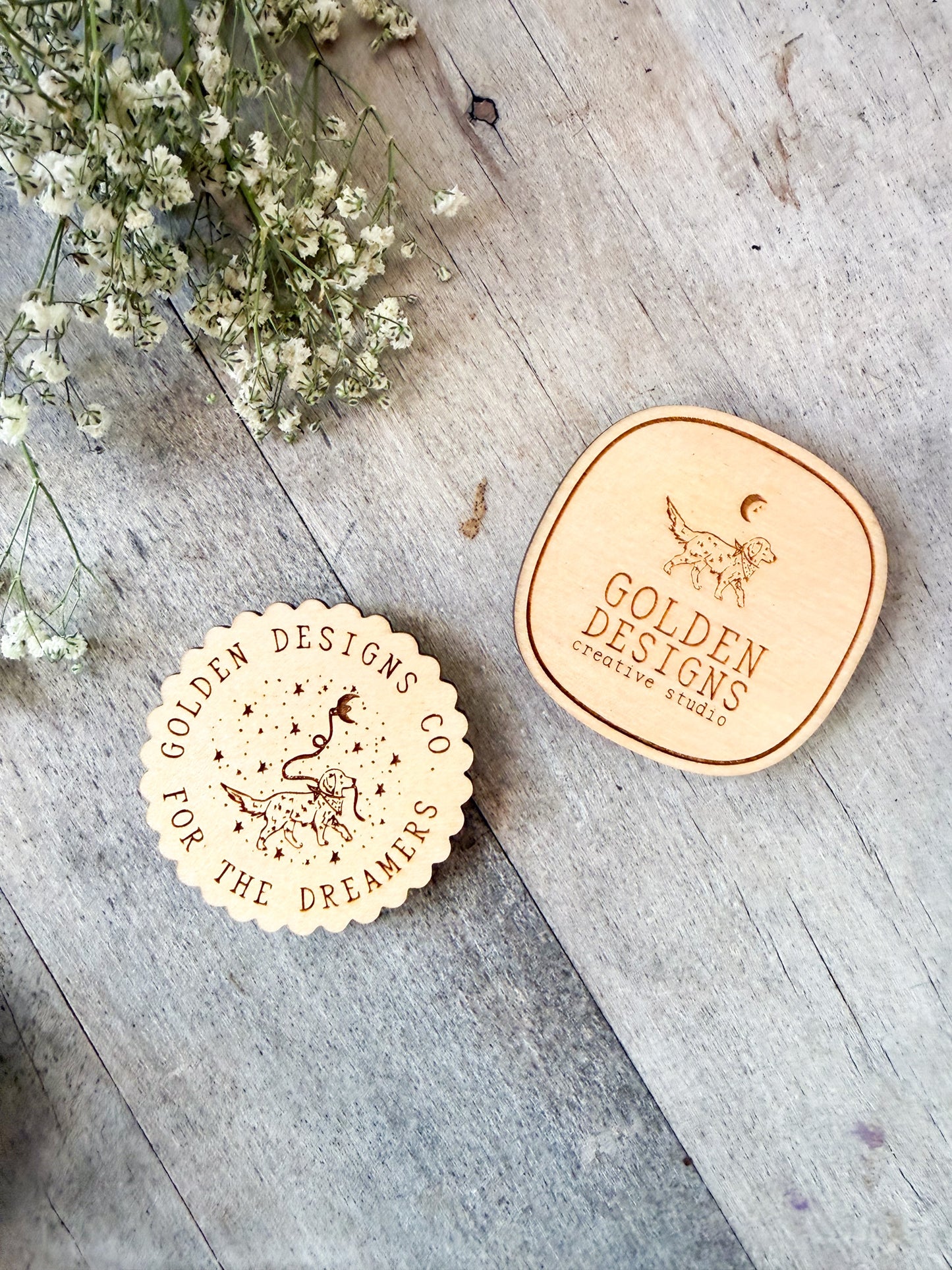 Business Logo or Custom Art Wooden Magnet