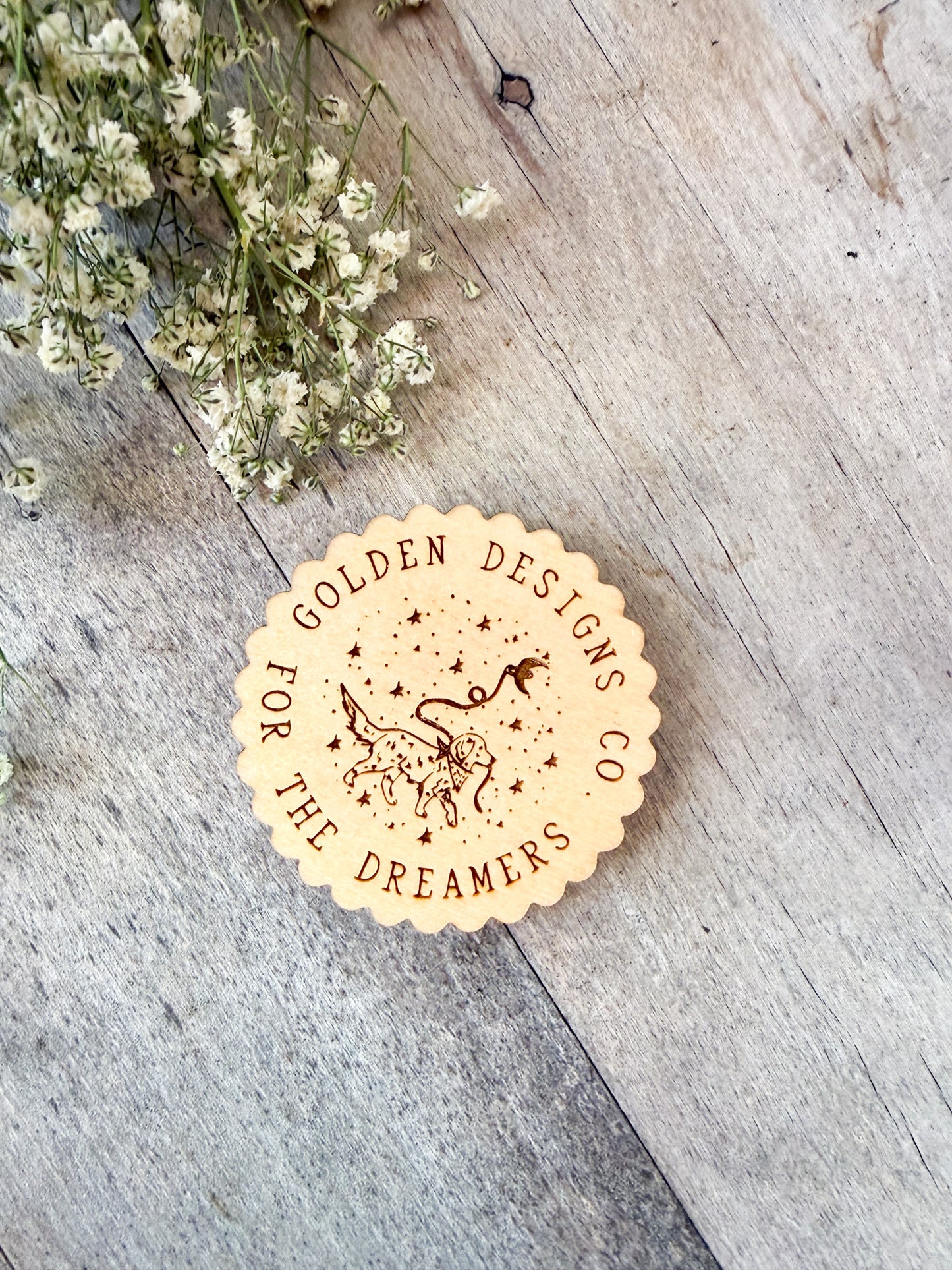 Business Logo or Custom Art Wooden Magnet