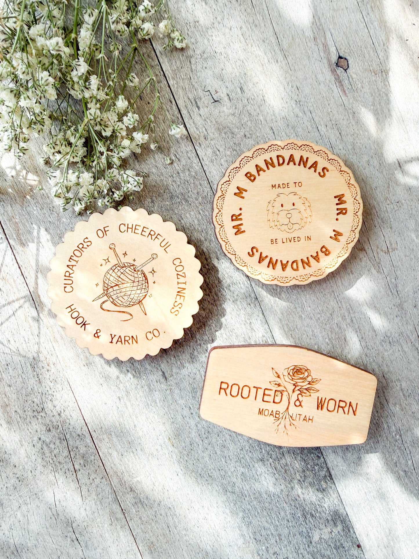 Business Logo or Custom Art Wooden Magnet