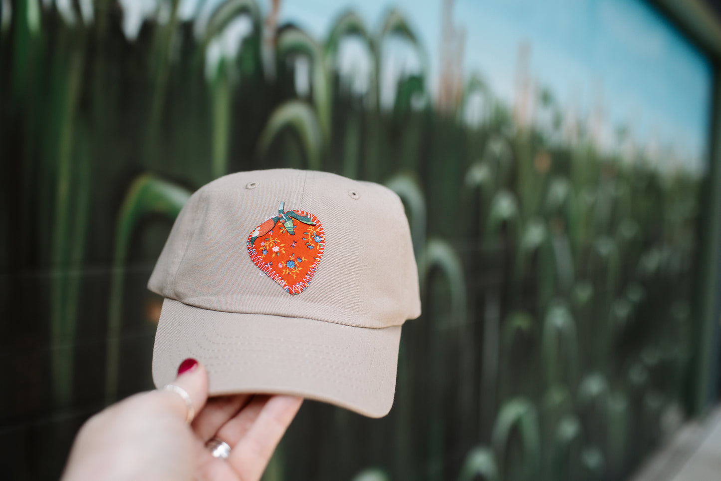 Quilted Strawberry Patch Hat