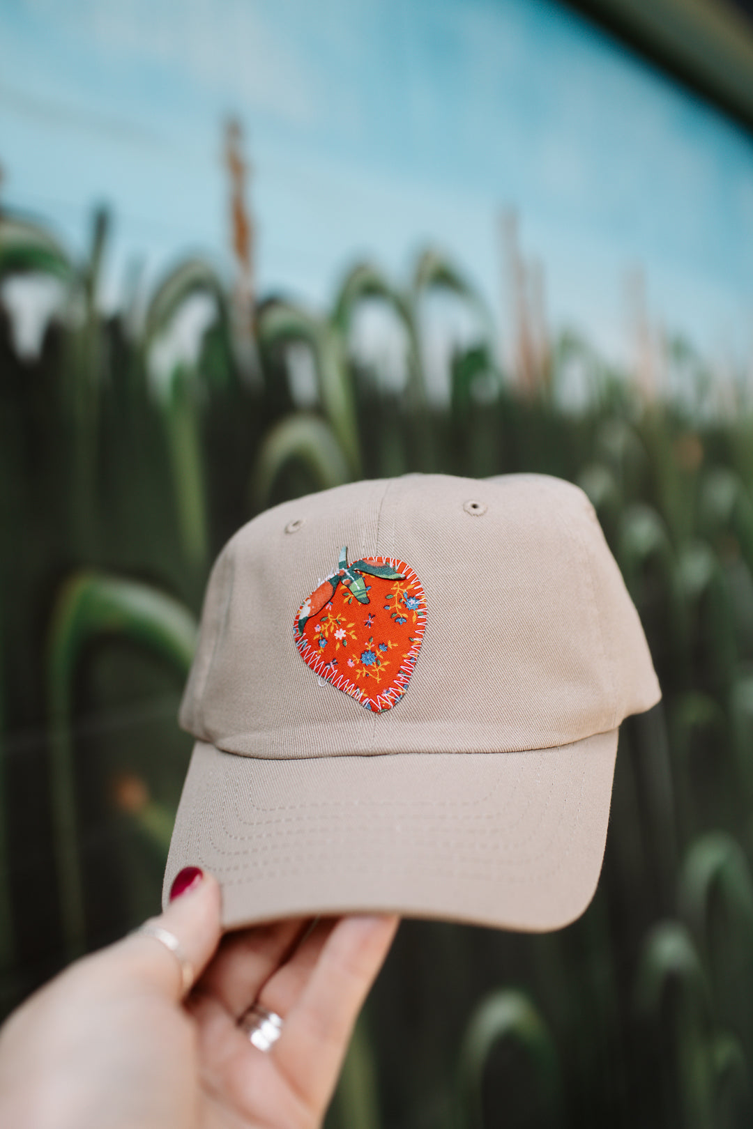 Quilted Strawberry Patch Hat