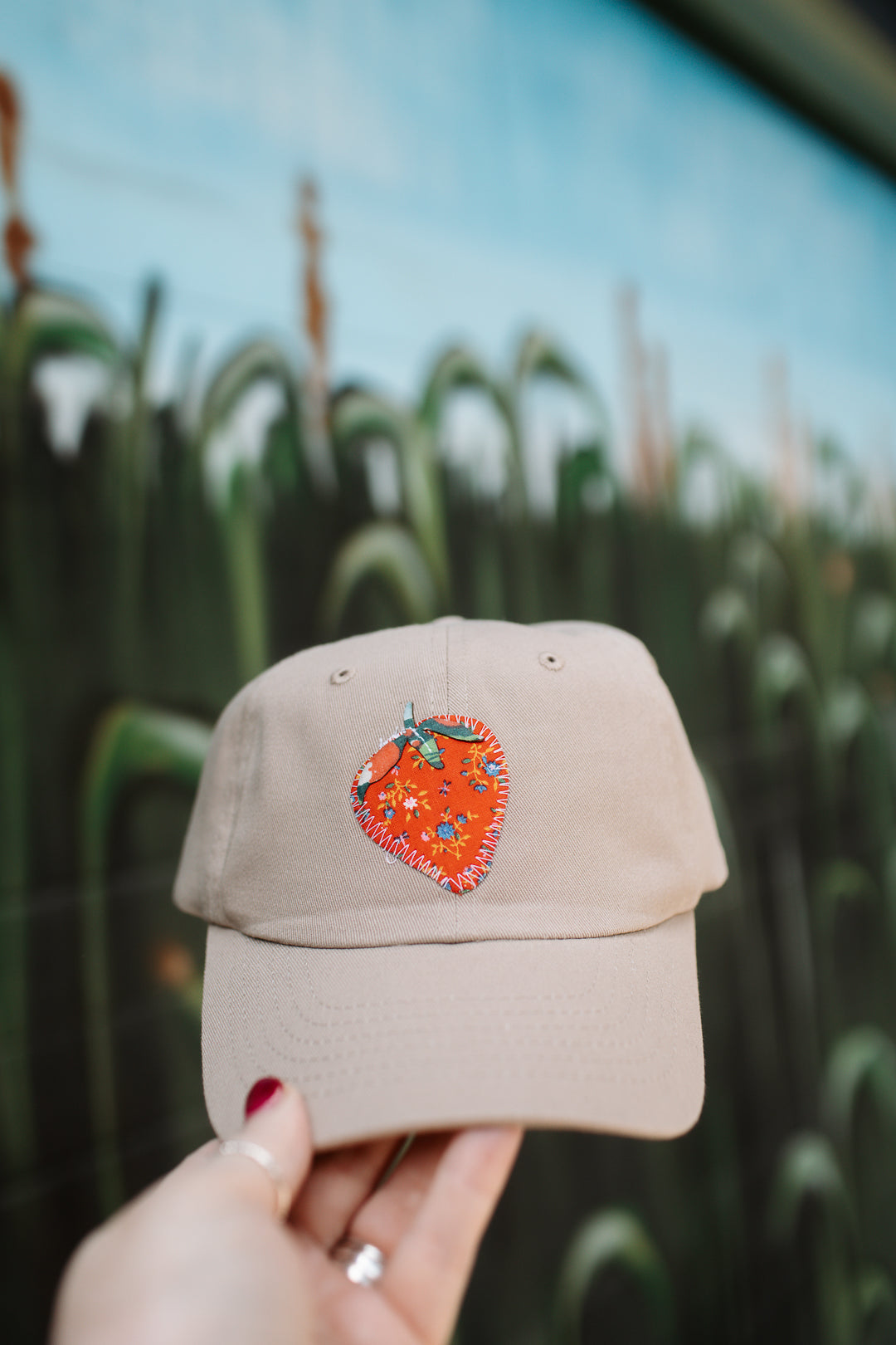 Quilted Strawberry Patch Hat