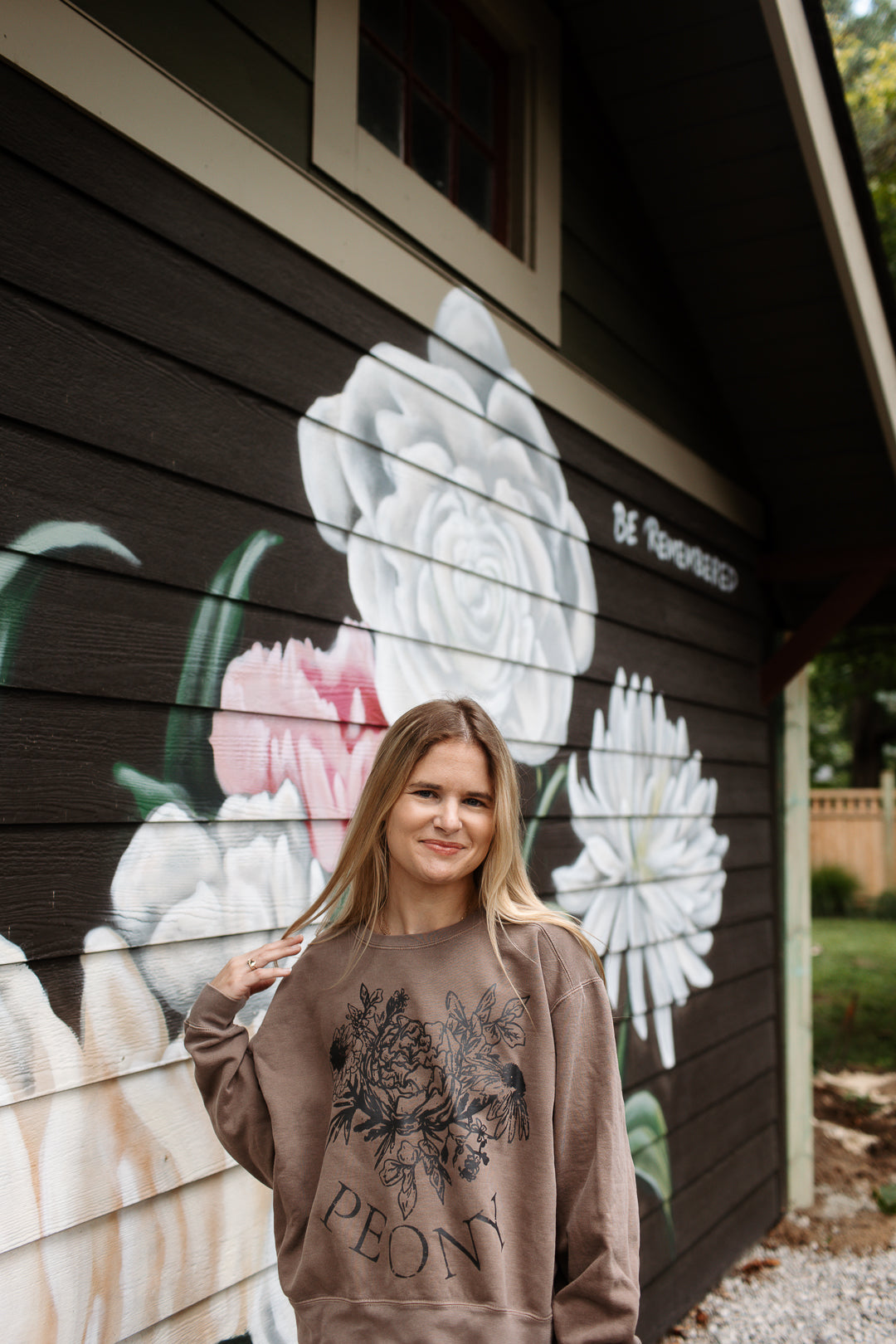 Vintage Peony Sweatshirt - Mid Length