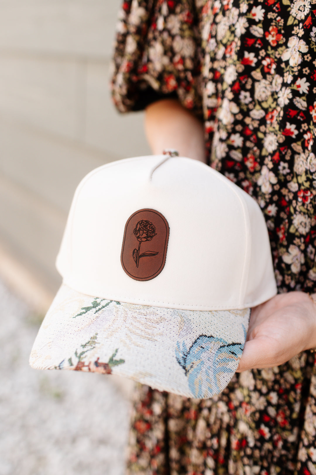 Oval Peony Patch Hat