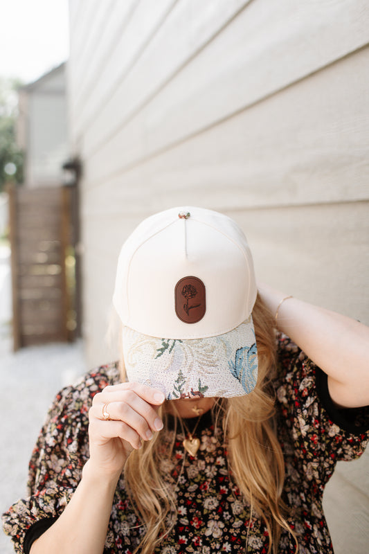 Oval Peony Patch Hat