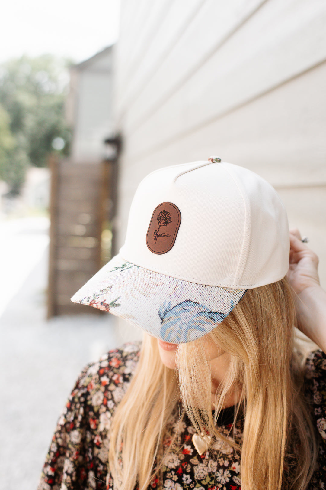 Oval Peony Patch Hat