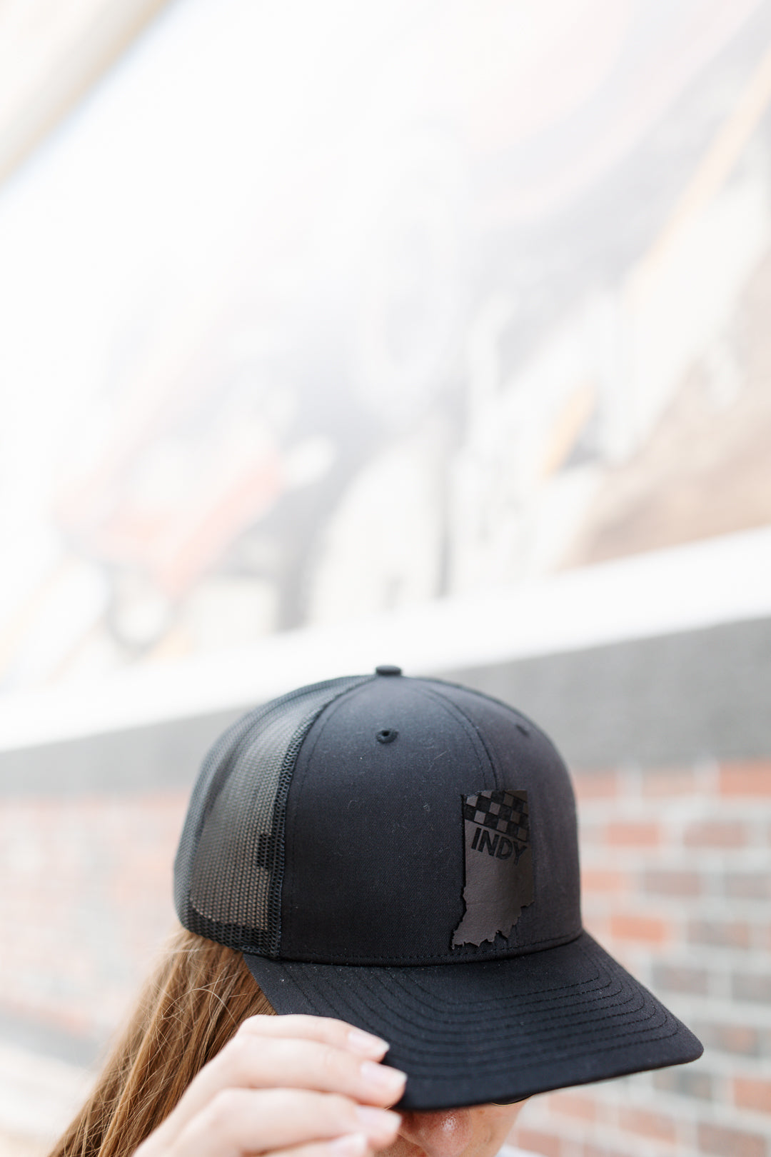 Indy Racing Black Patch on Richardson 112 Hat