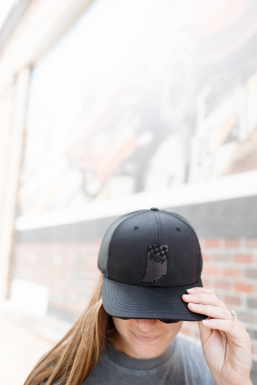 Indy Racing Black Patch on Richardson 112 Hat