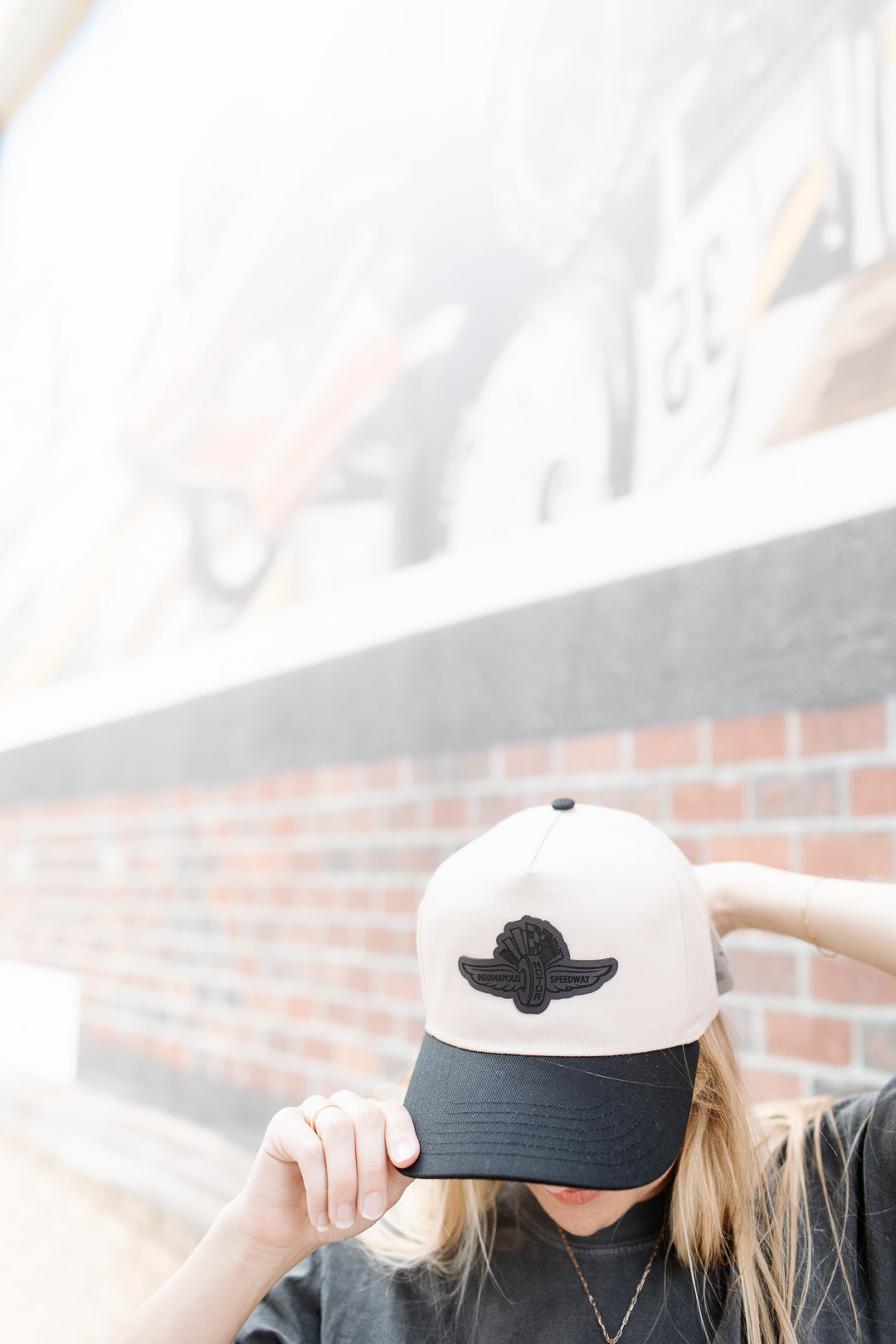 IMS Wings Black Leather Patch Hat – 5 Panel