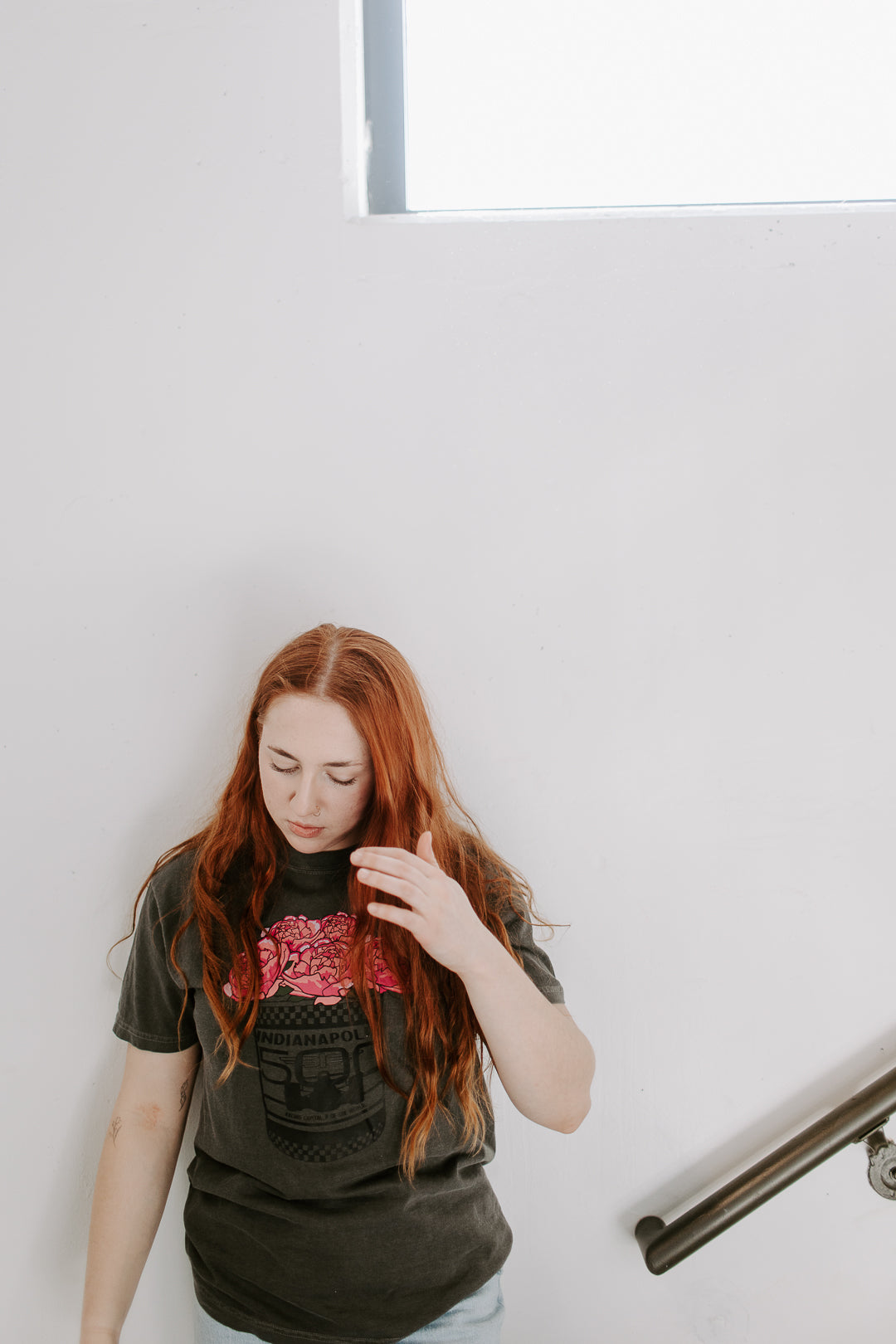 Indy 500 Popcorn Peony Tin T-Shirt