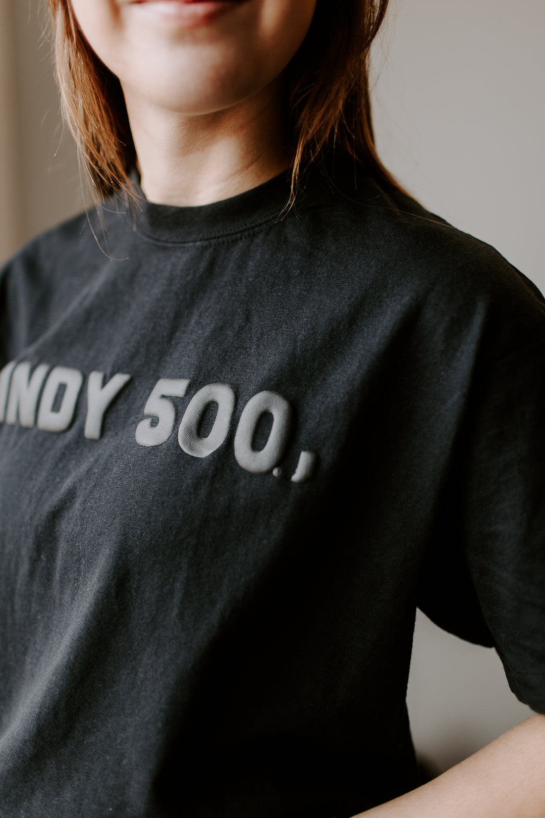 Indy 500 Puff Ink Tee – Black