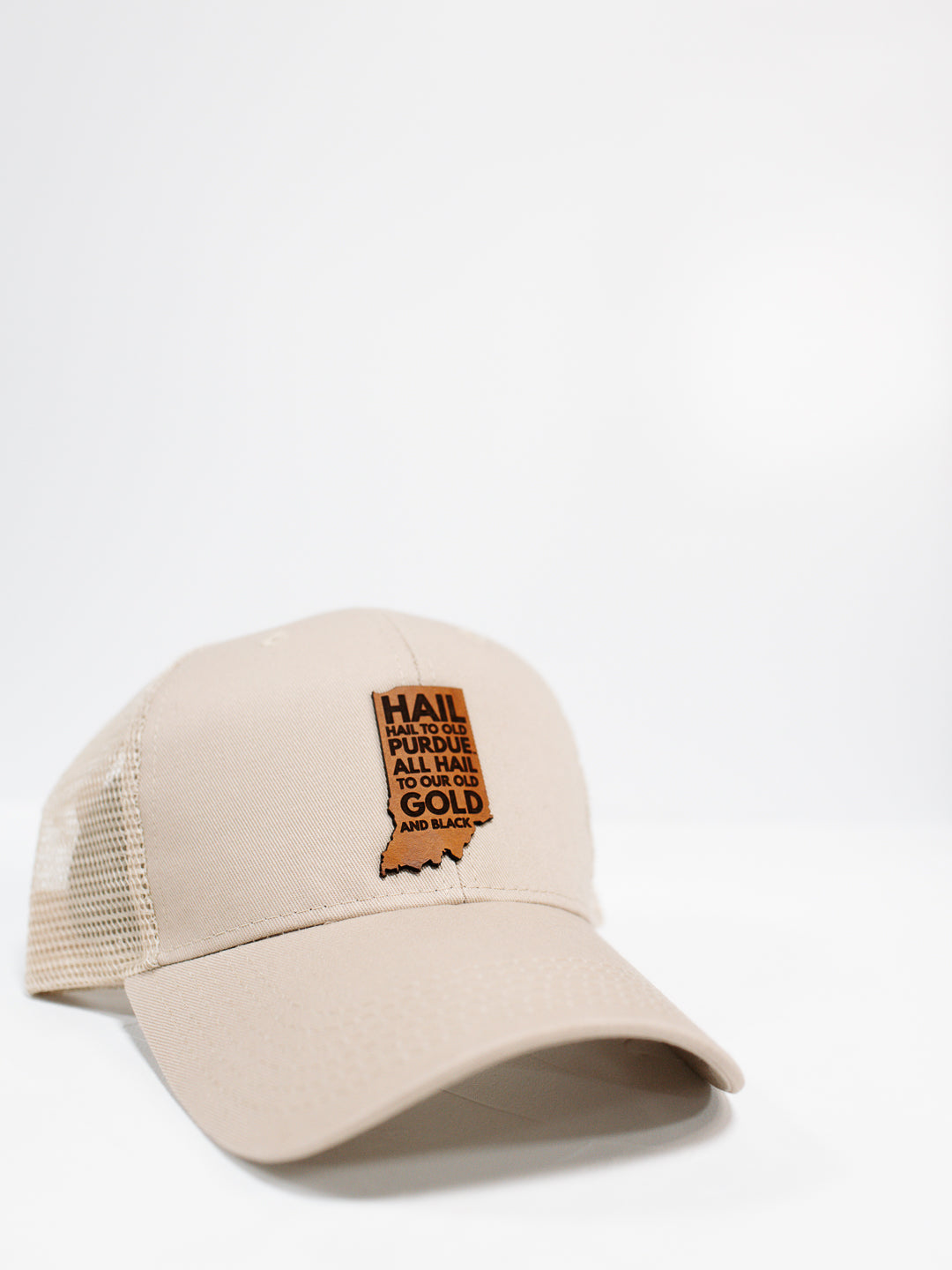 Indiana Hail Purdue Hat - Kahki