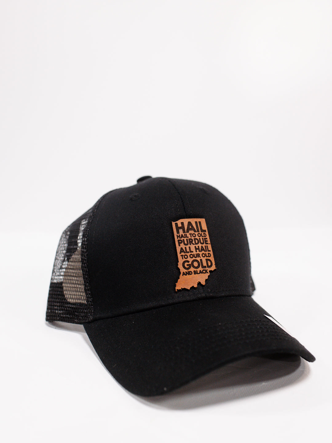 Purdue - Hail Purdue Indiana Leather Patch Hat