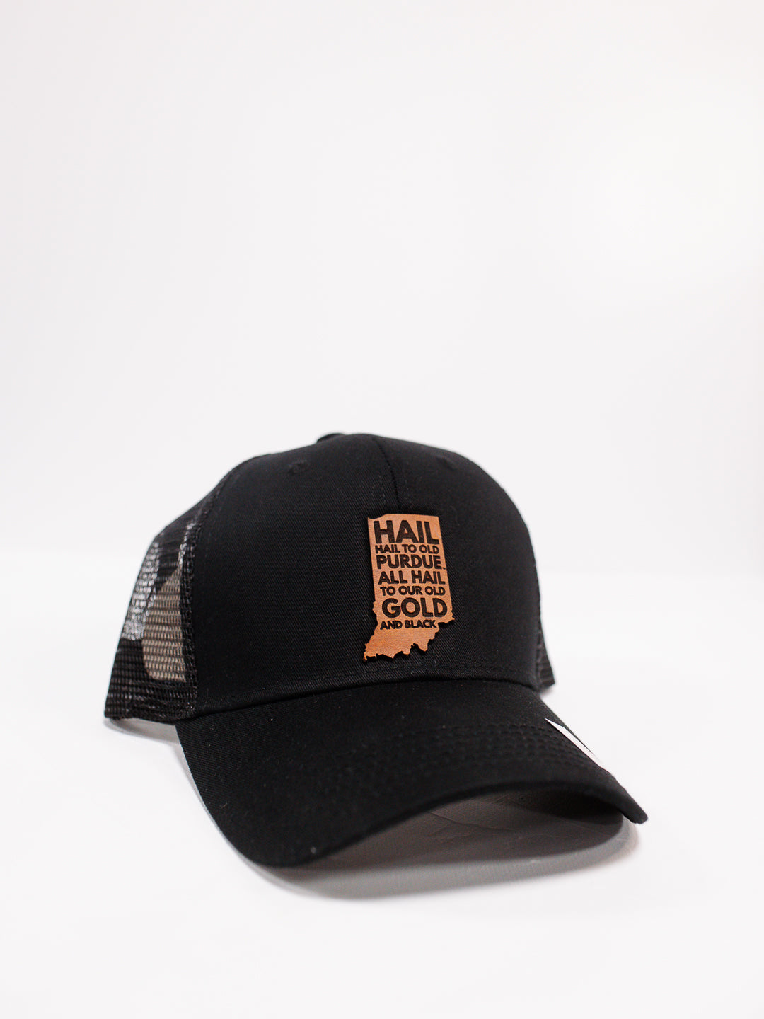 Purdue - Hail Purdue Indiana Leather Patch Hat