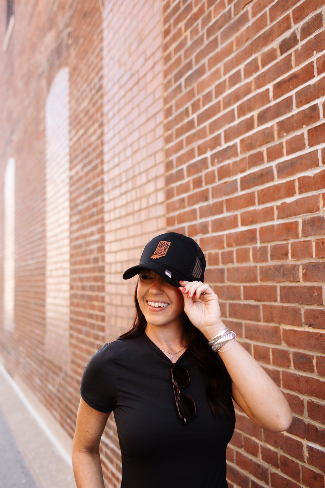 Purdue - Hail Purdue Indiana Leather Patch Hat