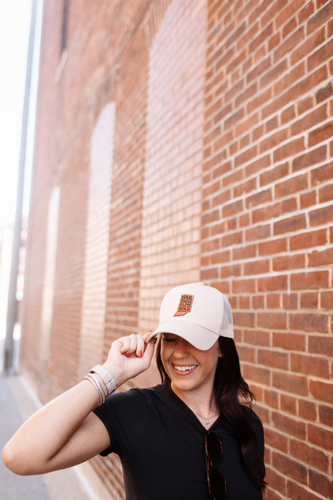 Indiana Hail Purdue Hat - Kahki