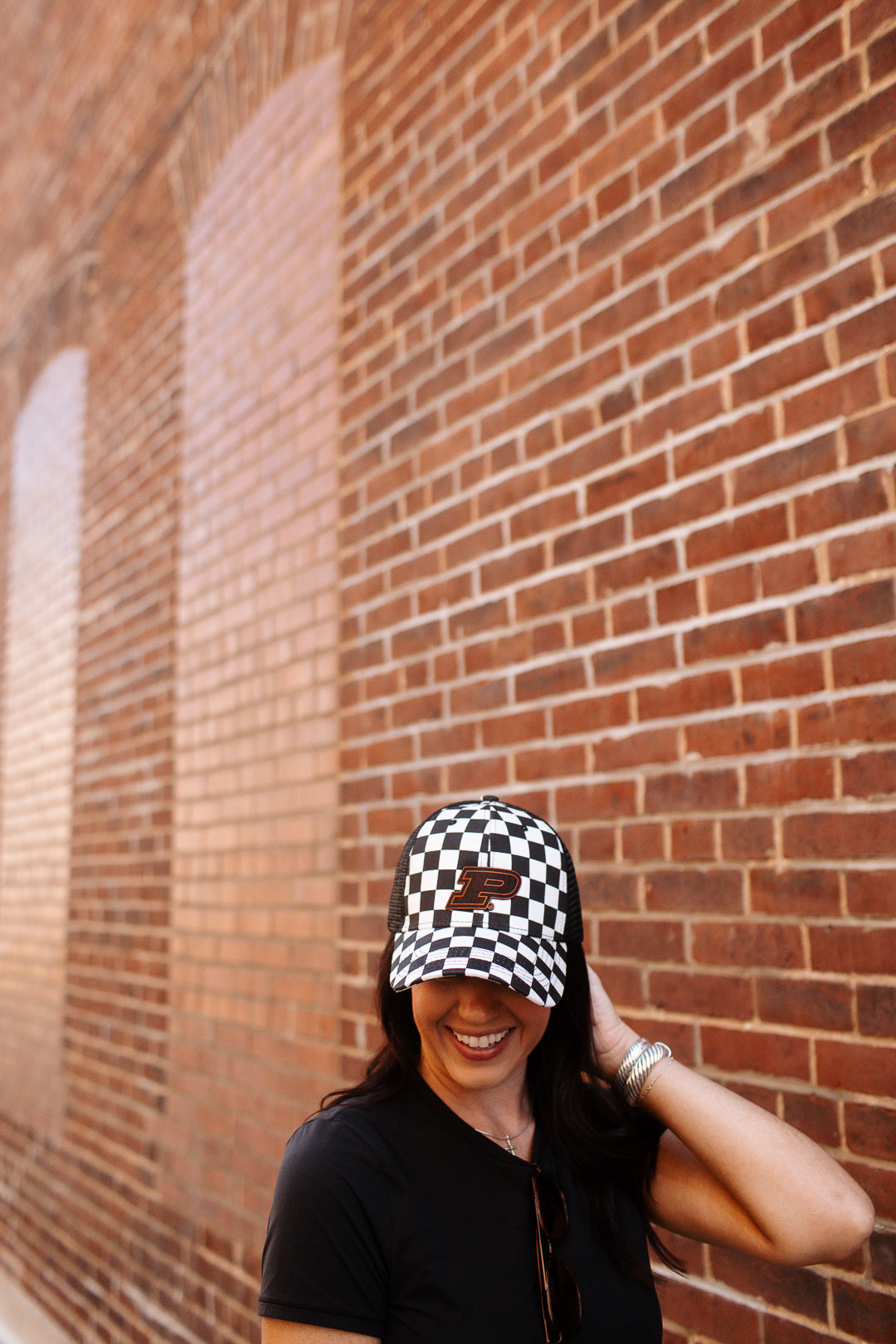 Purdue P Checkered Hat