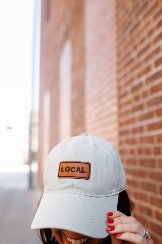 Local Indiana Leather Patch Hat