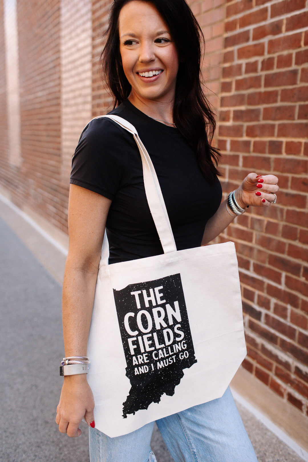Cornfields Are Calling Canvas Tote