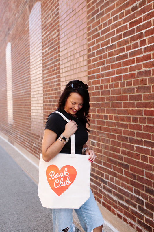 Book Club Heart Tote