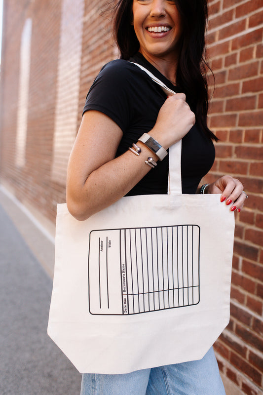 Library Check Out Card Tote