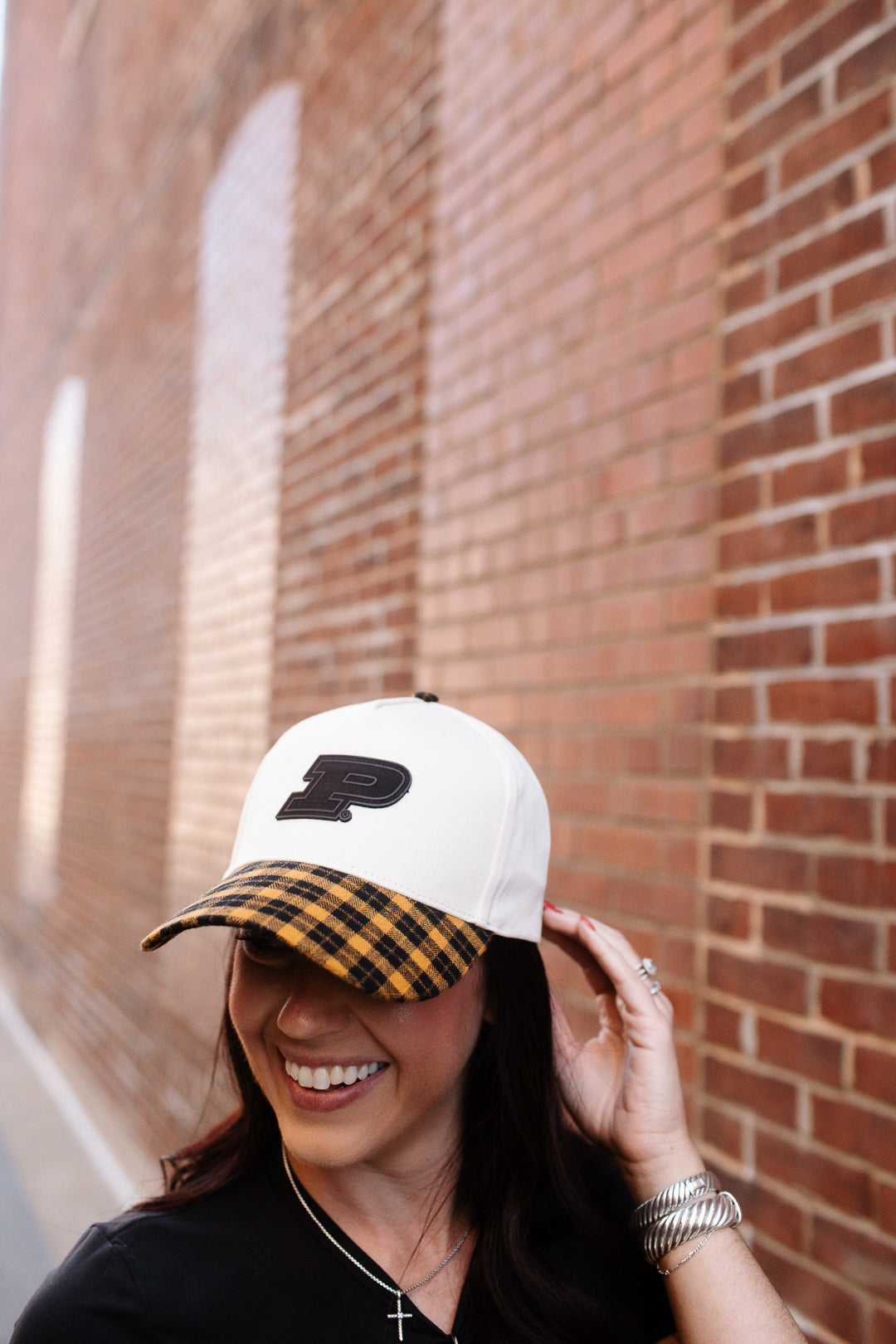 Purdue P Plaid Hat