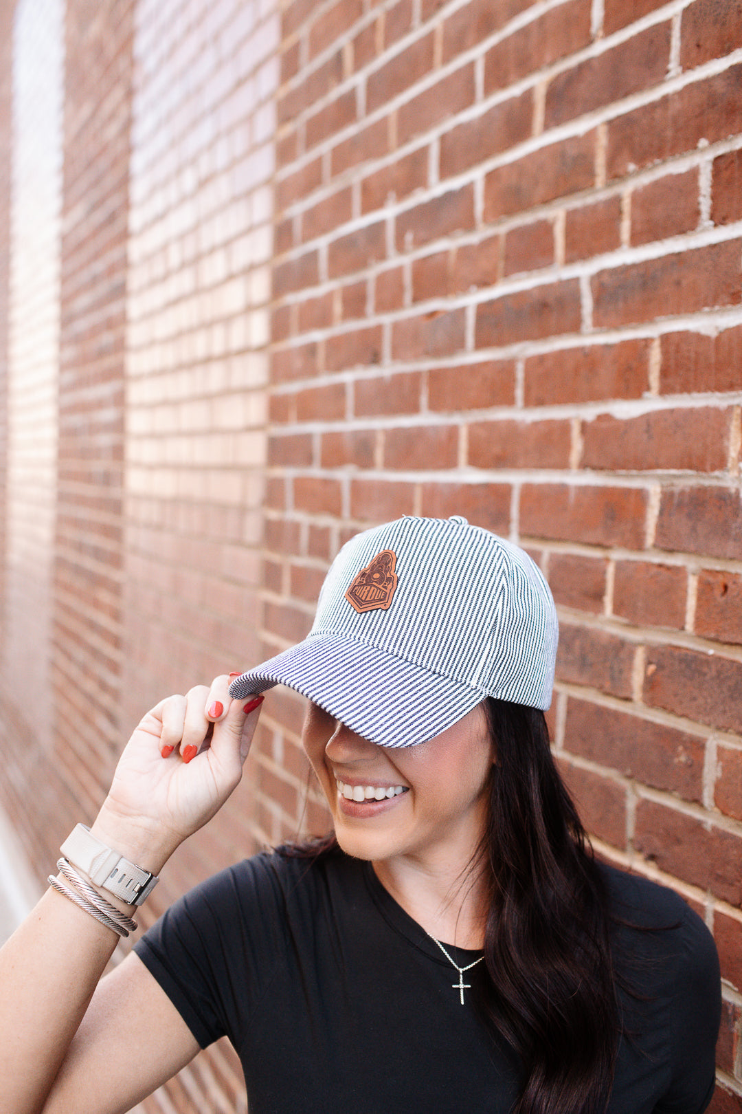 Striped Purdue Train Hat
