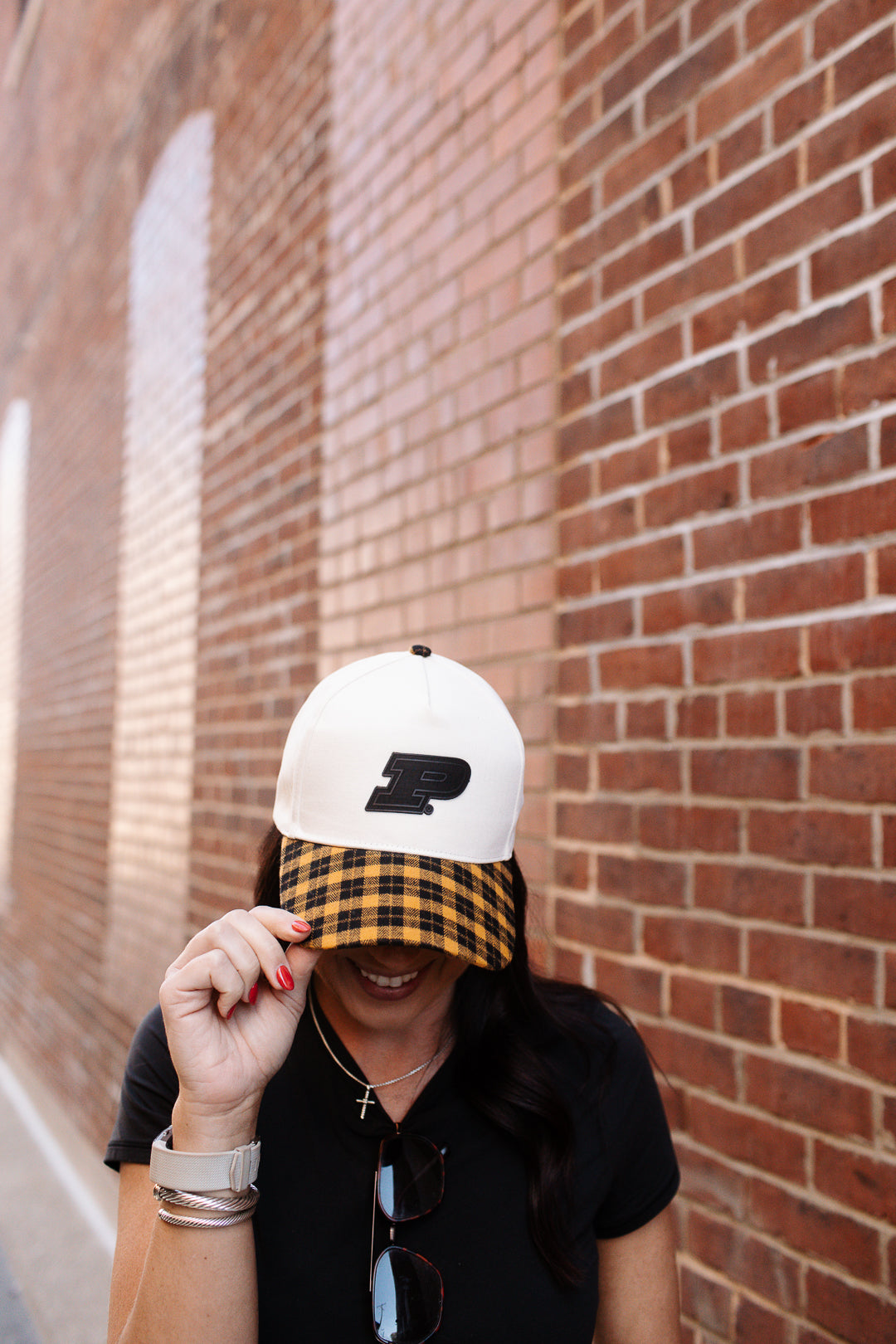 Purdue P Plaid Hat