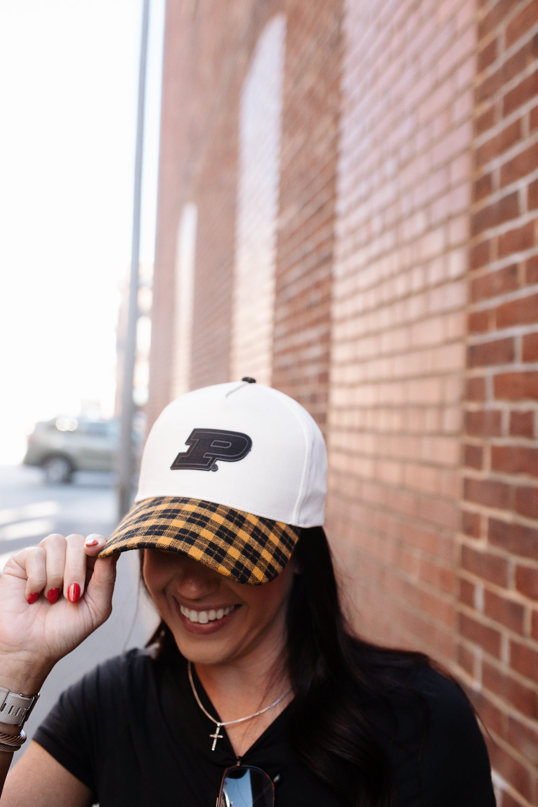 Purdue P Plaid Hat