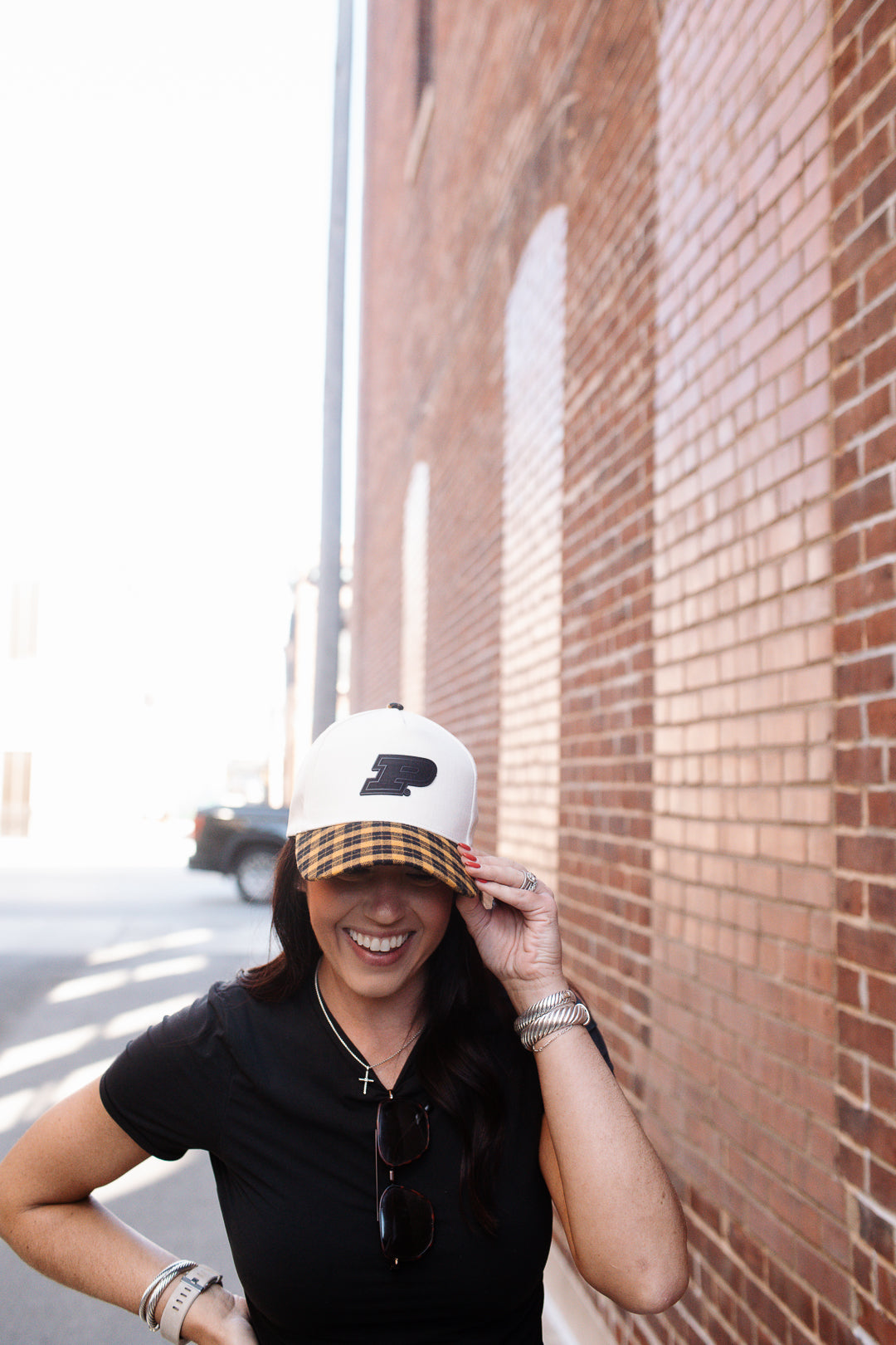 Purdue P Plaid Hat