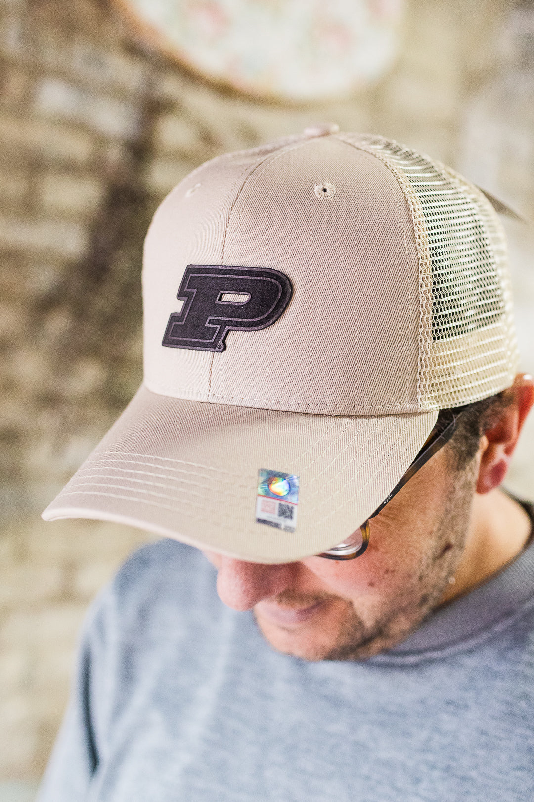 Purdue Motion P Leather Patch Hat – Classic Baseball Hat