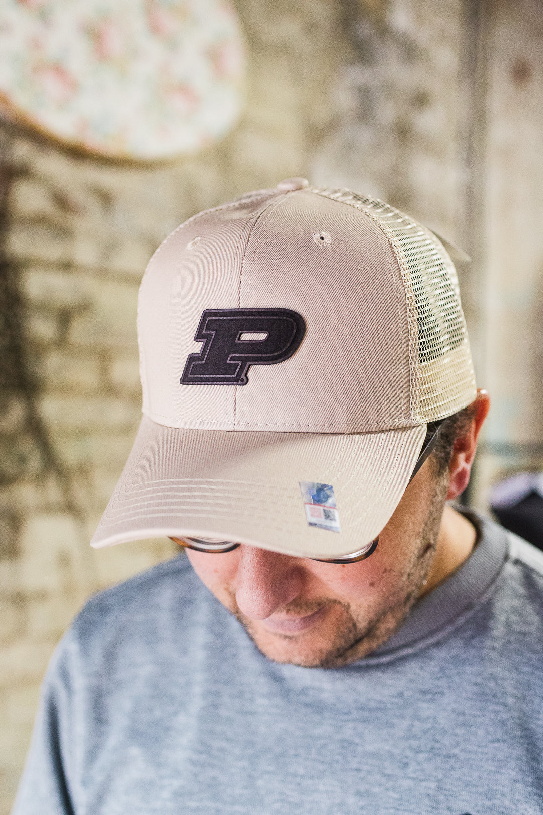 Purdue Motion P Leather Patch Hat – Classic Baseball Hat